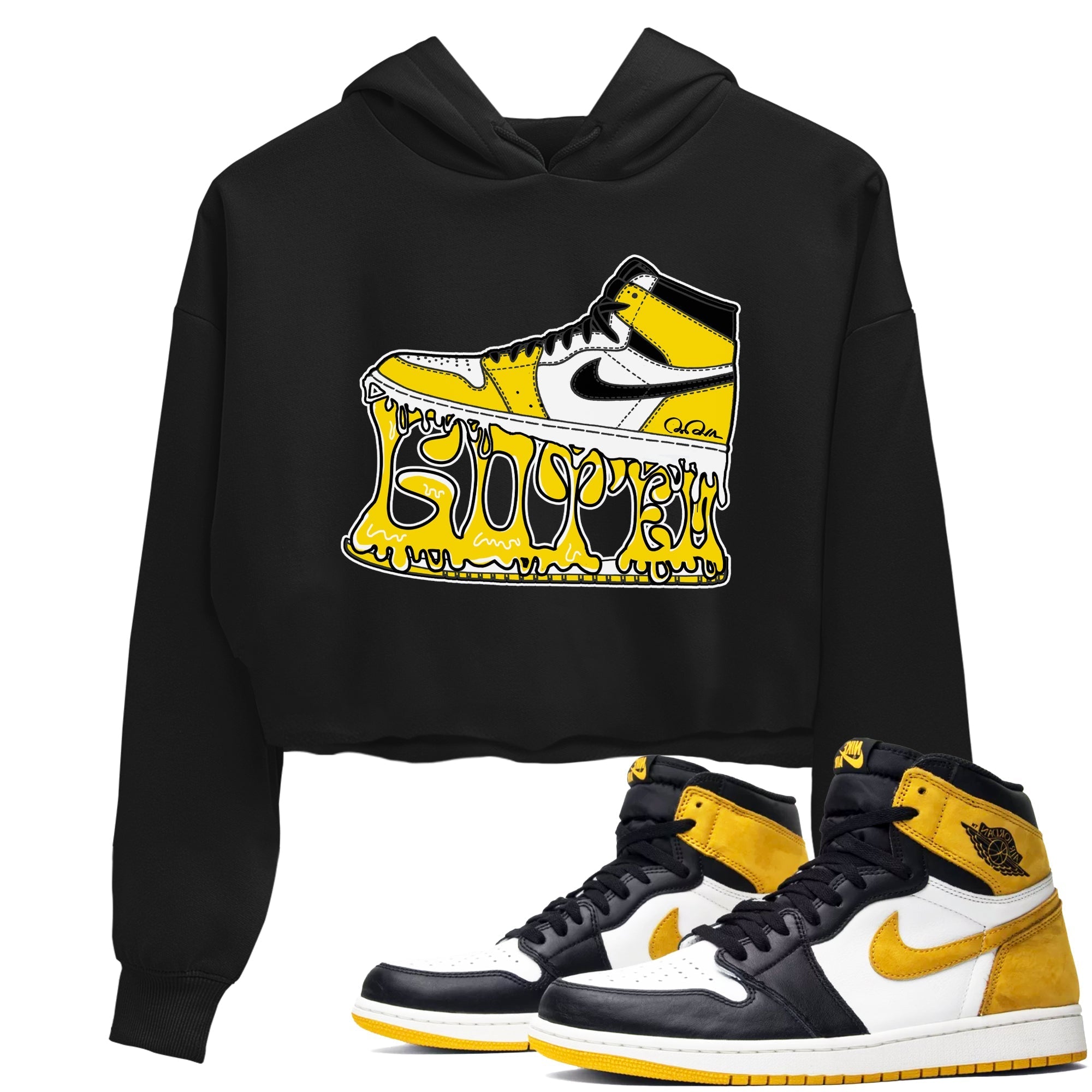 Shoe Stuck snkmatch Women's Top - Air Jordan 1 Yellow Ochre