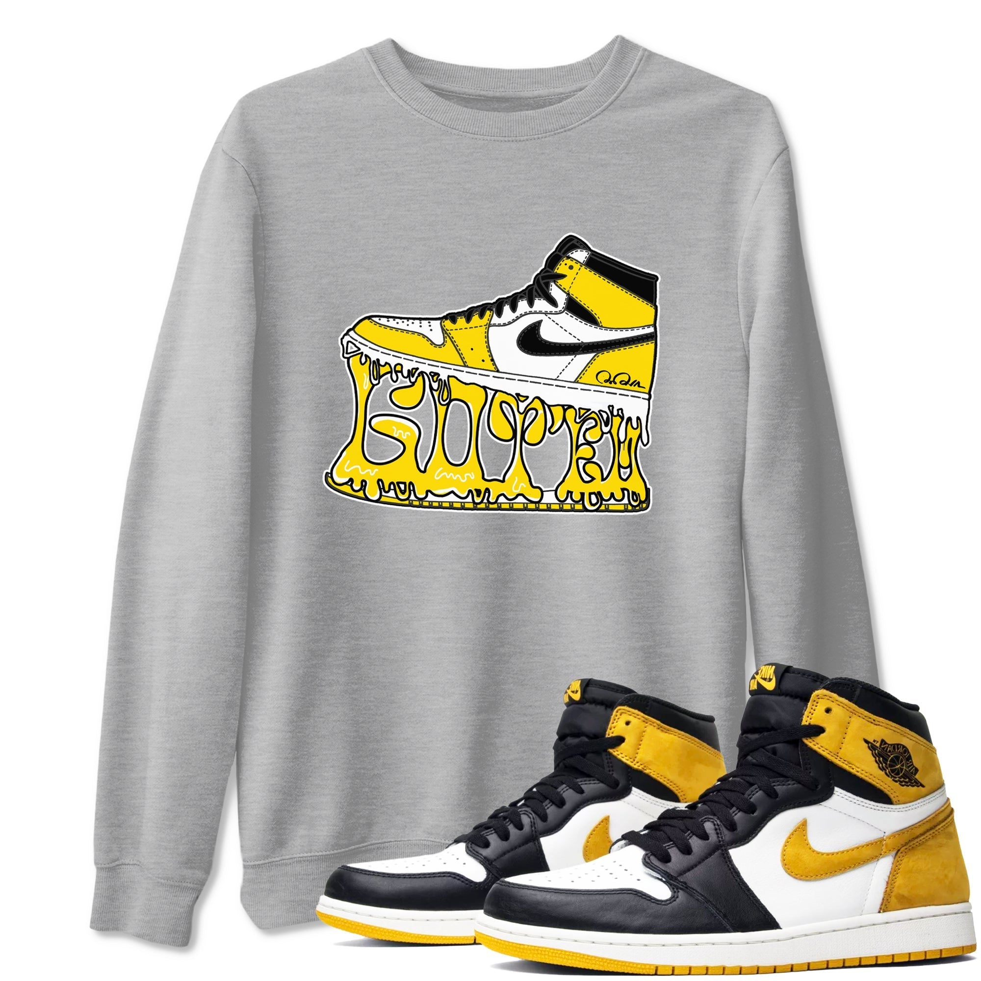 Shoe Stuck snkmatch Tees - Air Jordan 1 Yellow Ochre