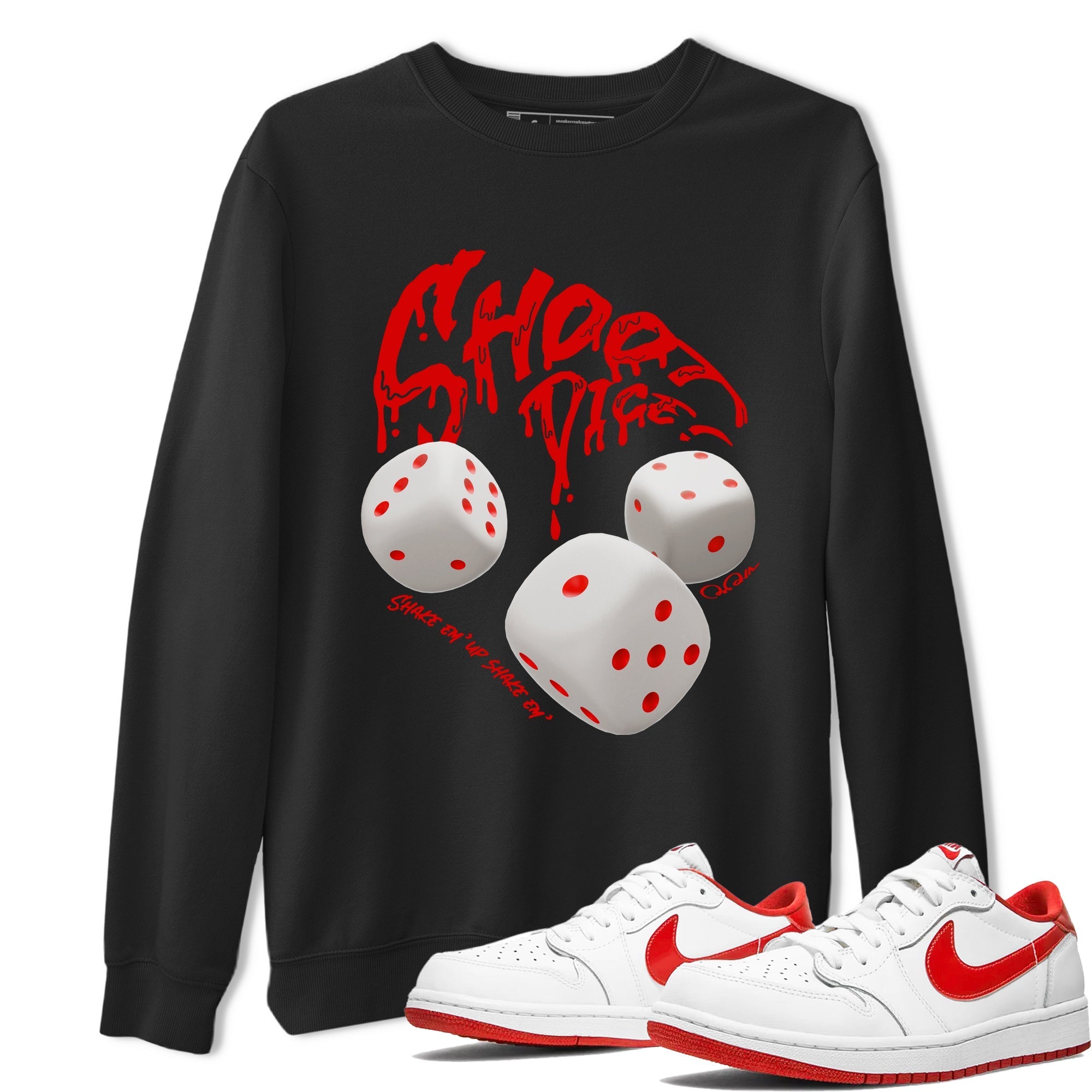 Shoot Dice snkmatch Tee - Air Jordan 1 University Red