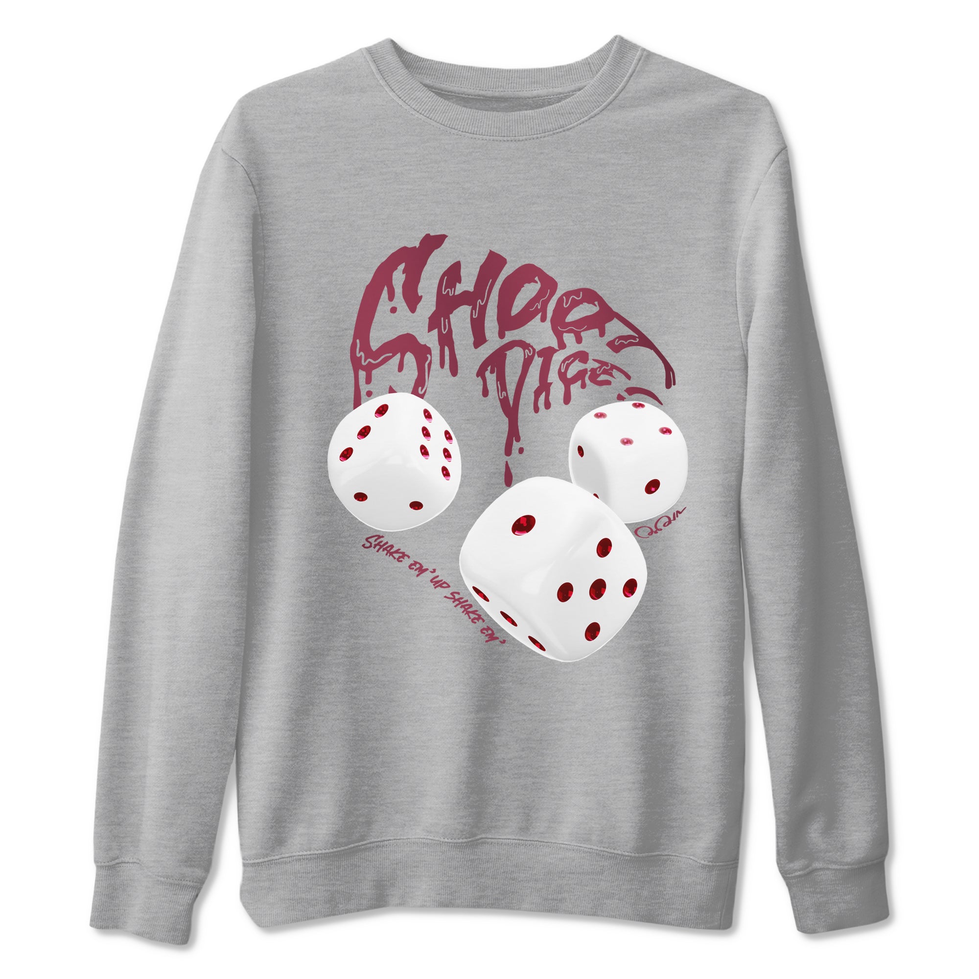 Shoot Dice snkmatch Tees - Air Jordan 1 Metallic Burgundy