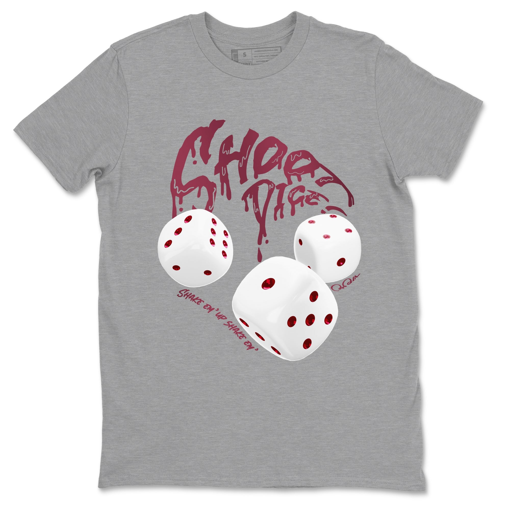 Shoot Dice snkmatch Tees - Air Jordan 1 Metallic Burgundy