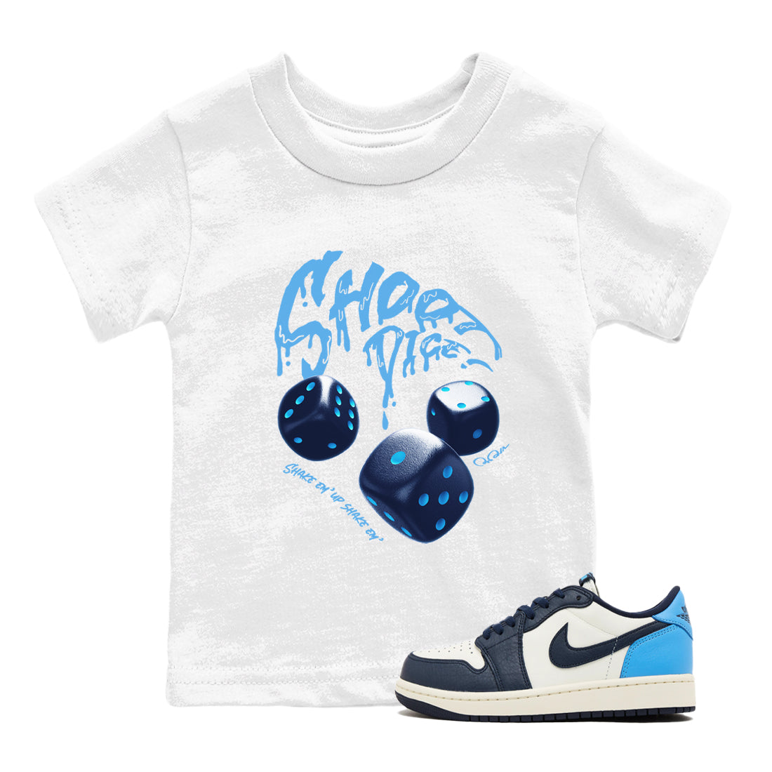 Shoot Dice snkmatch Tees Kids - Air Jordan 1 Obsidian