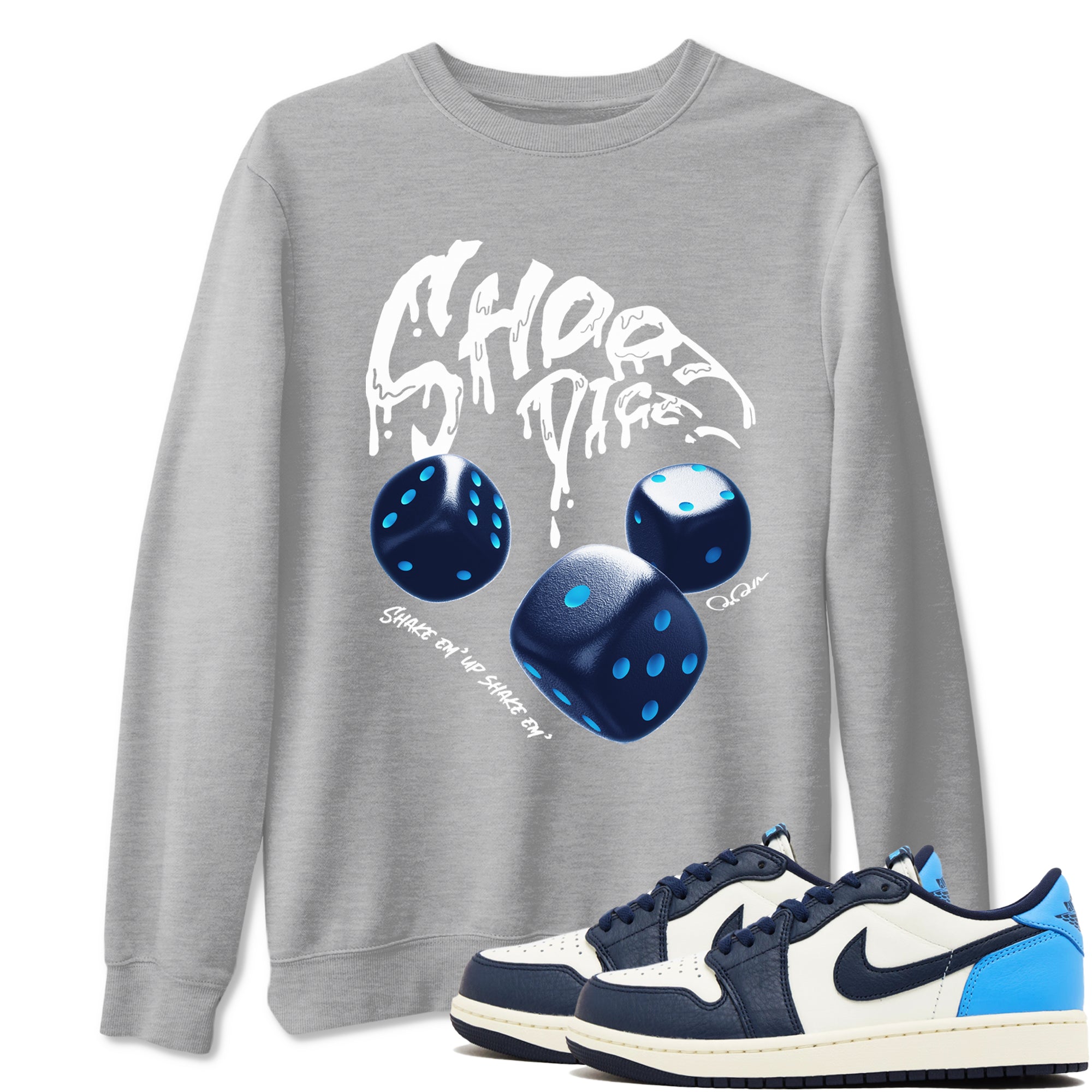 Shoot Dice snkmatch Tees - Air Jordan 1 Obsidian