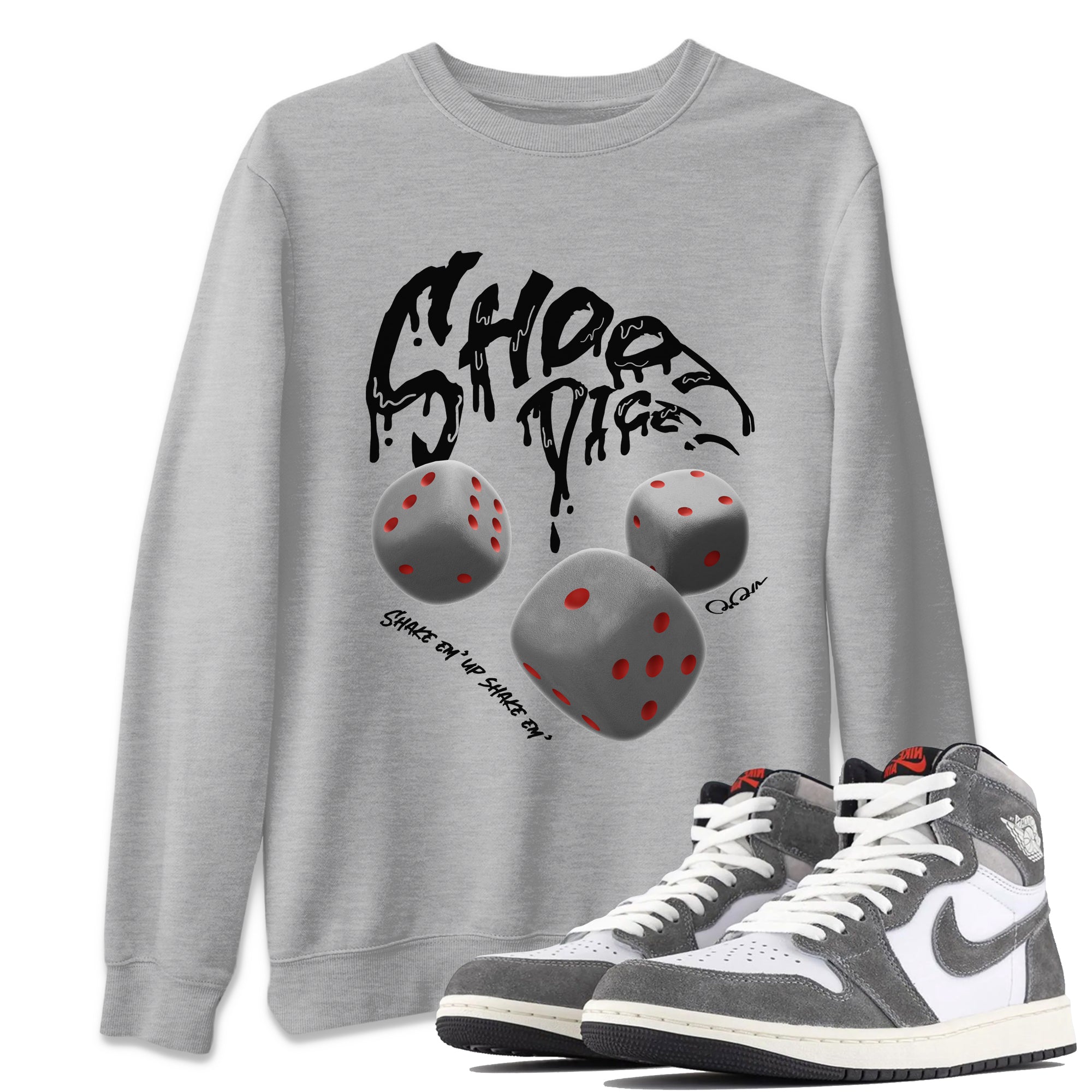 Shoot Dice Unisex Tops - Air Jordan 1 Washed Heritage