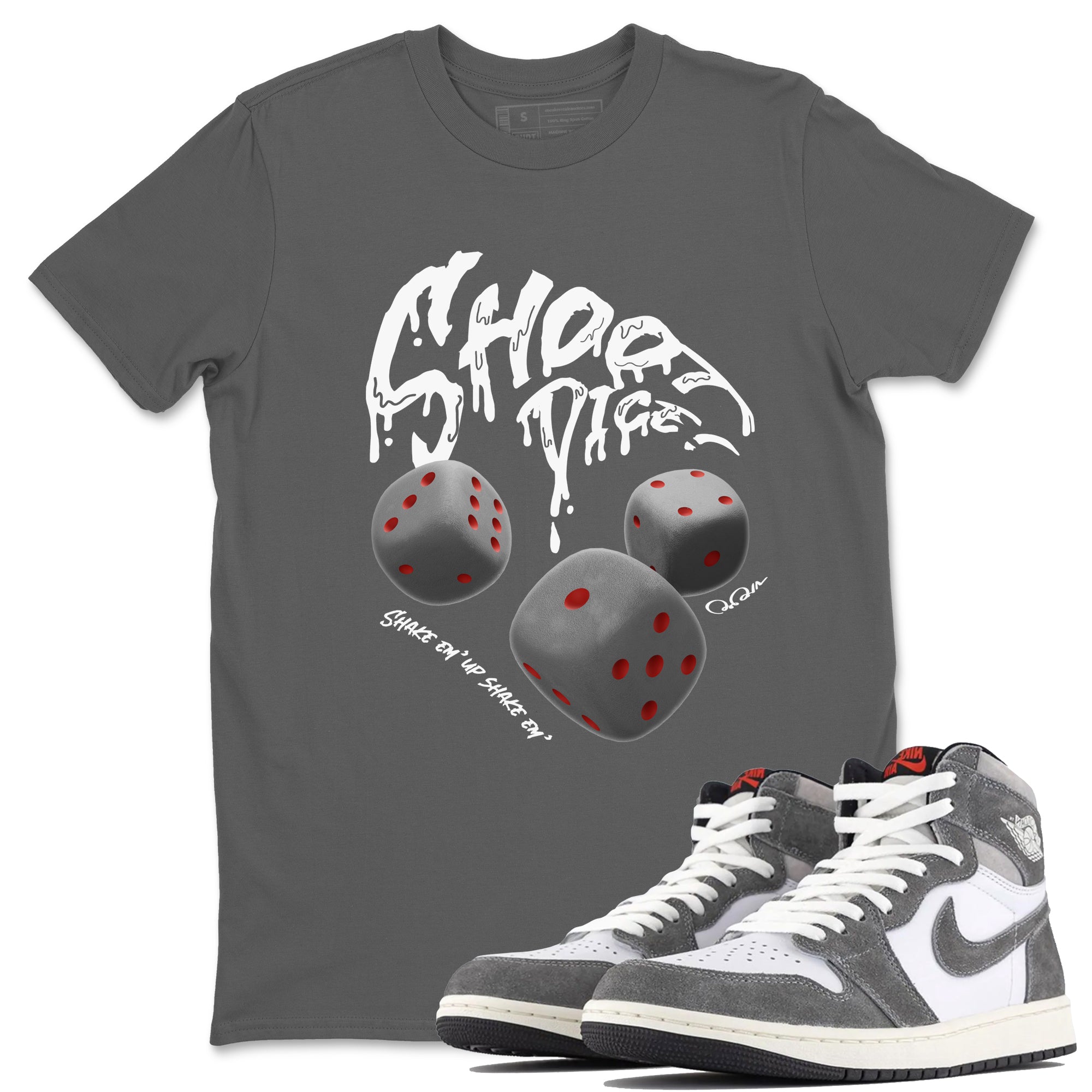 Shoot Dice Unisex Tops - Air Jordan 1 Washed Heritage