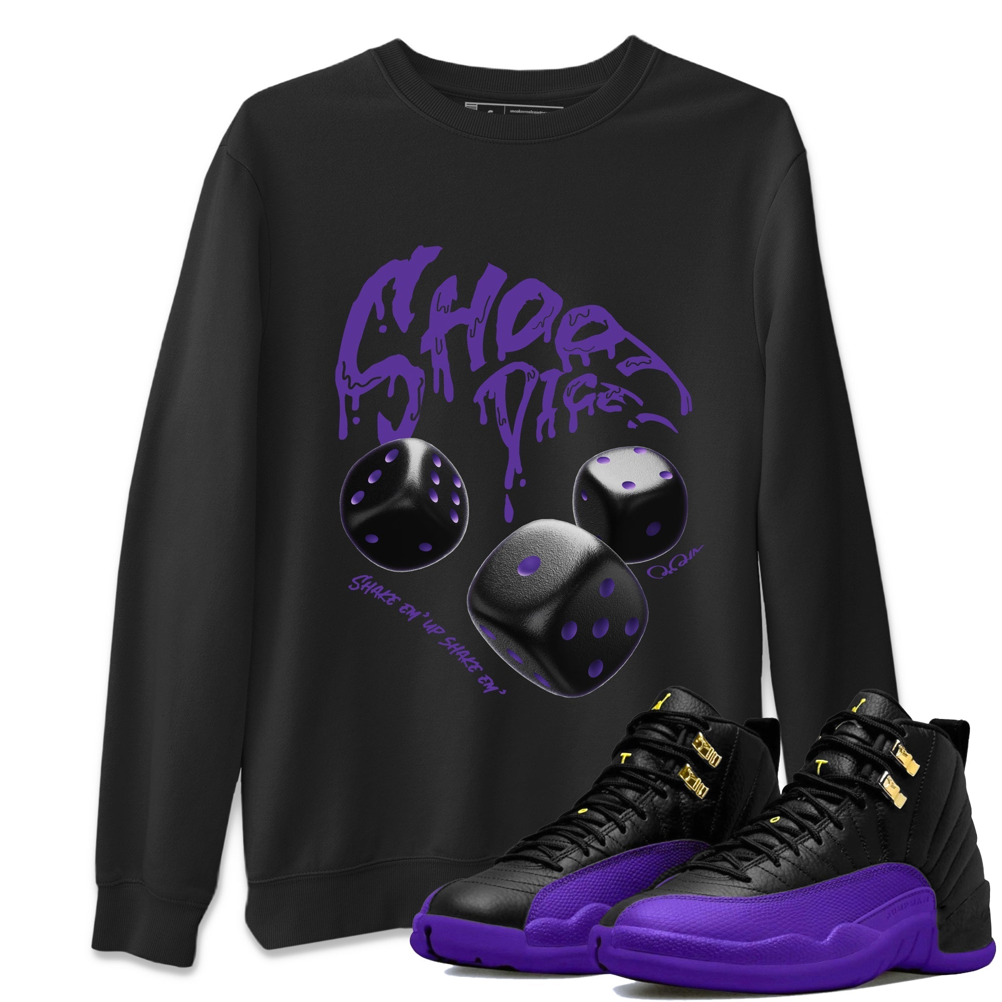 Shoot Dice Unisex Tops - Air Jordan 12 Field Purple