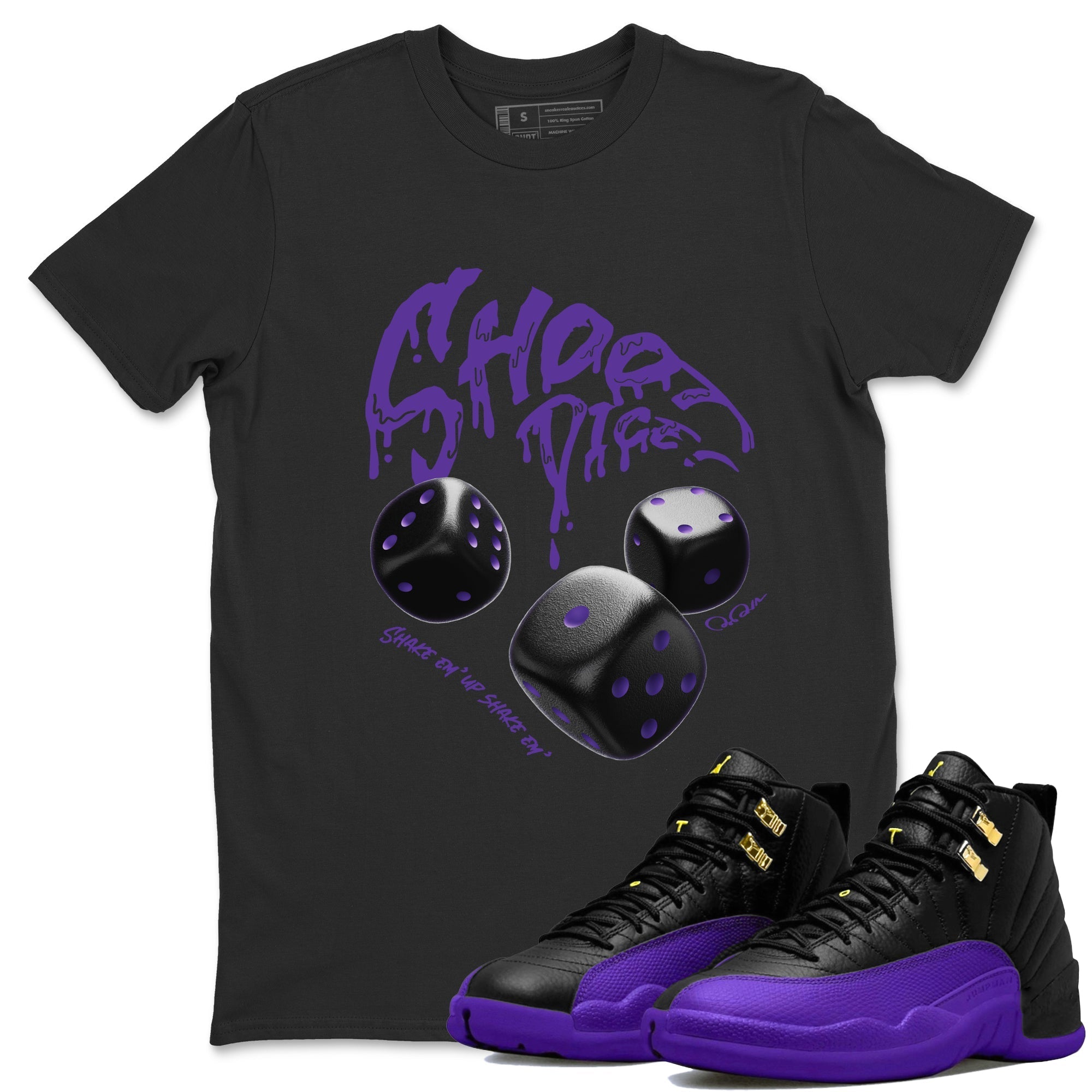 Shoot Dice Unisex Tops - Air Jordan 12 Field Purple