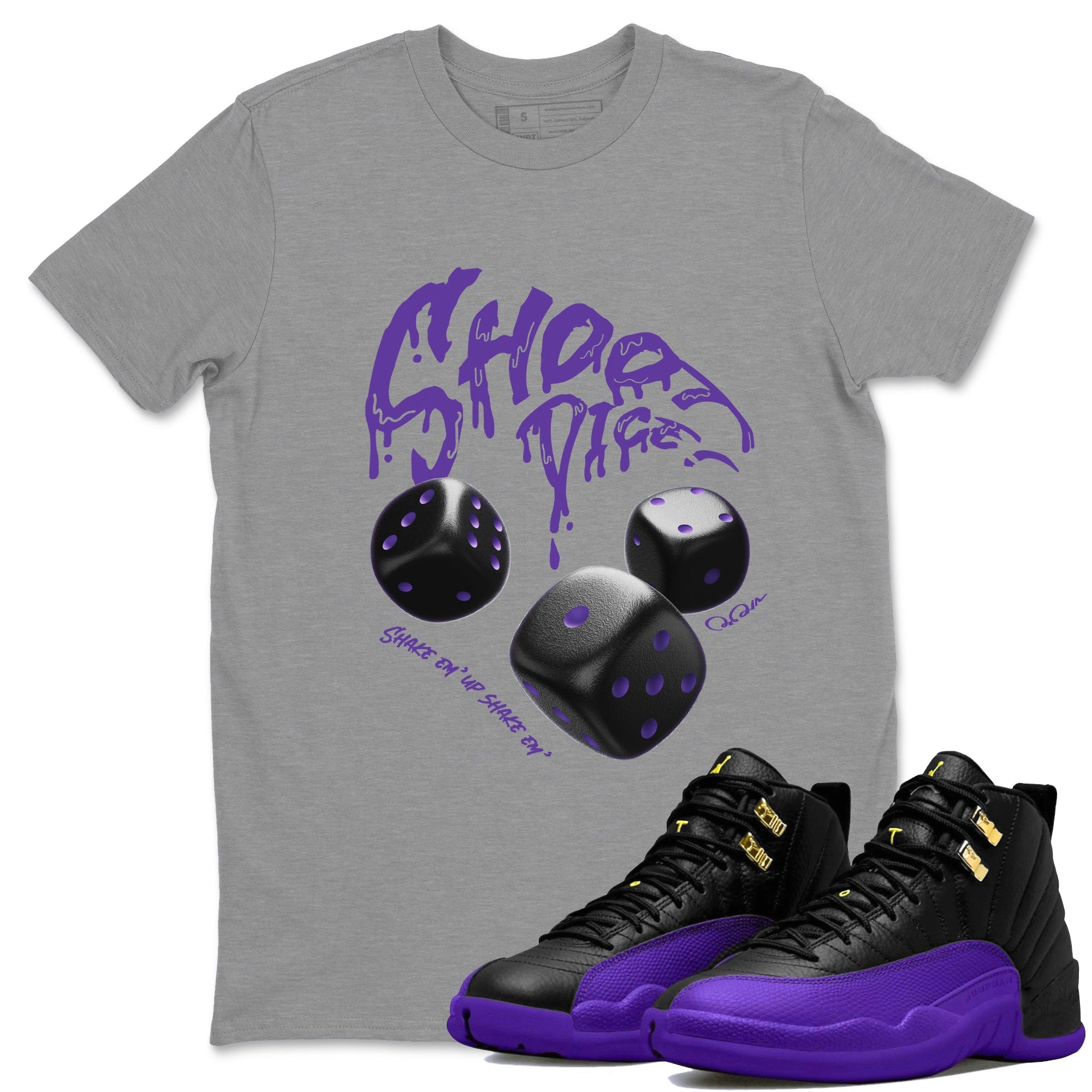 Shoot Dice Unisex Tops - Air Jordan 12 Field Purple