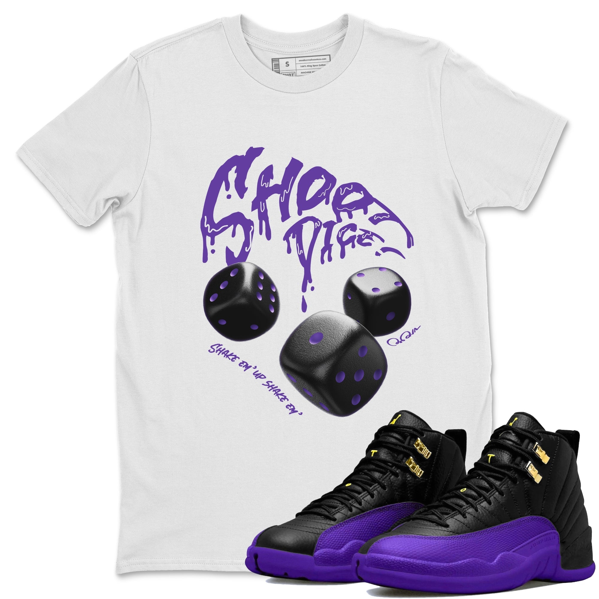 Shoot Dice Unisex Tops - Air Jordan 12 Field Purple