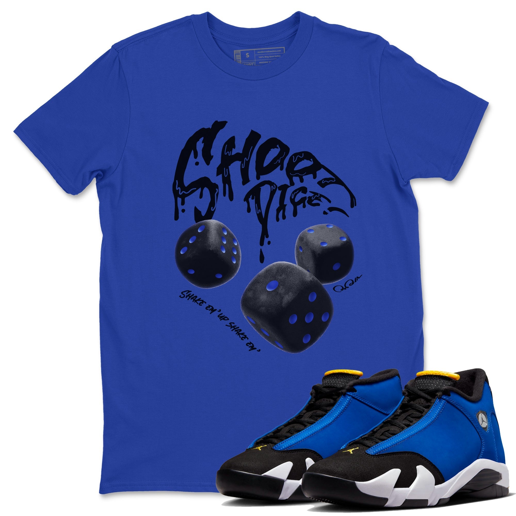 Shoot Dice Unisex Tops - Air Jordan 14 Laney