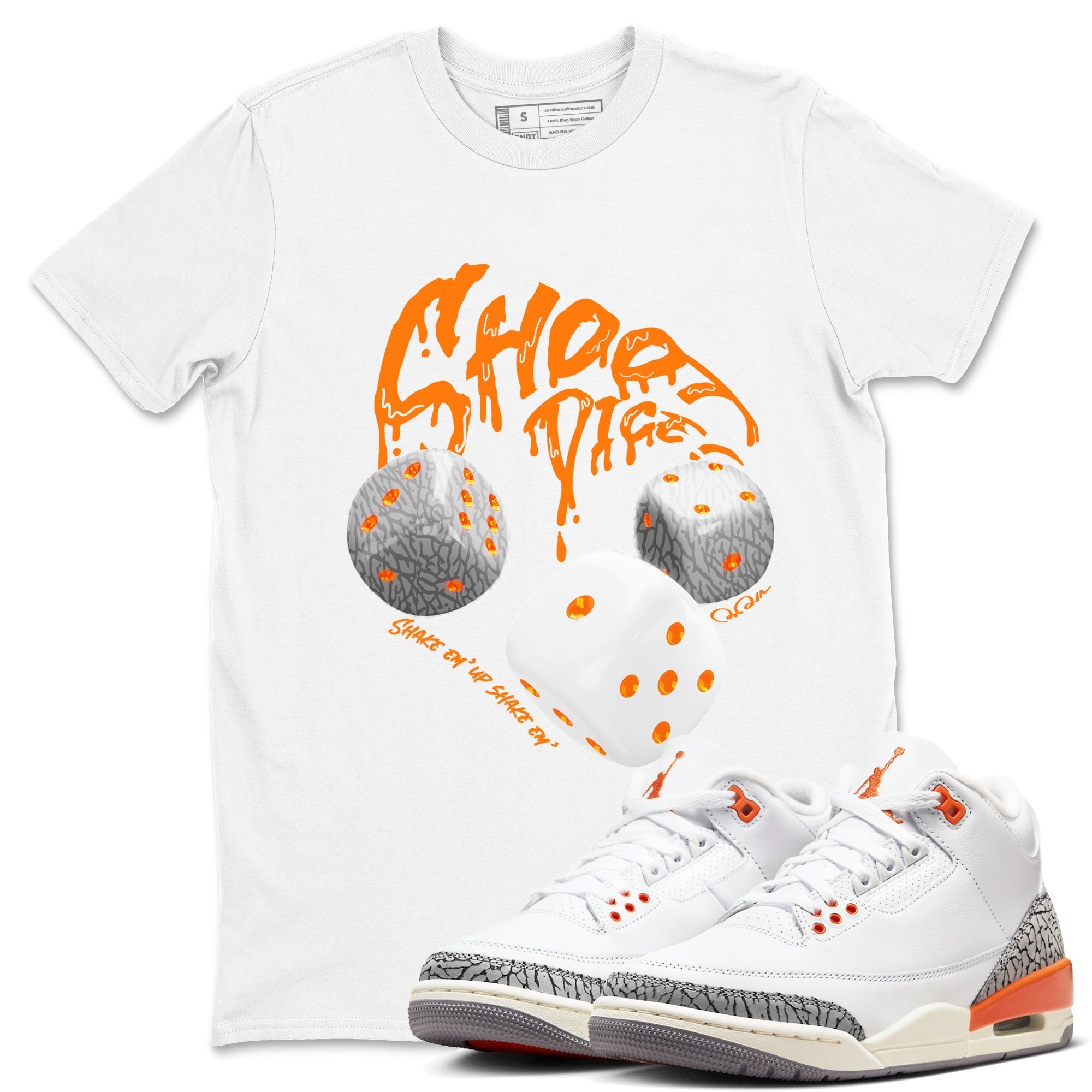 Shoot Dice snkmatch Tees - Air Jordan 3 Georgia Peach