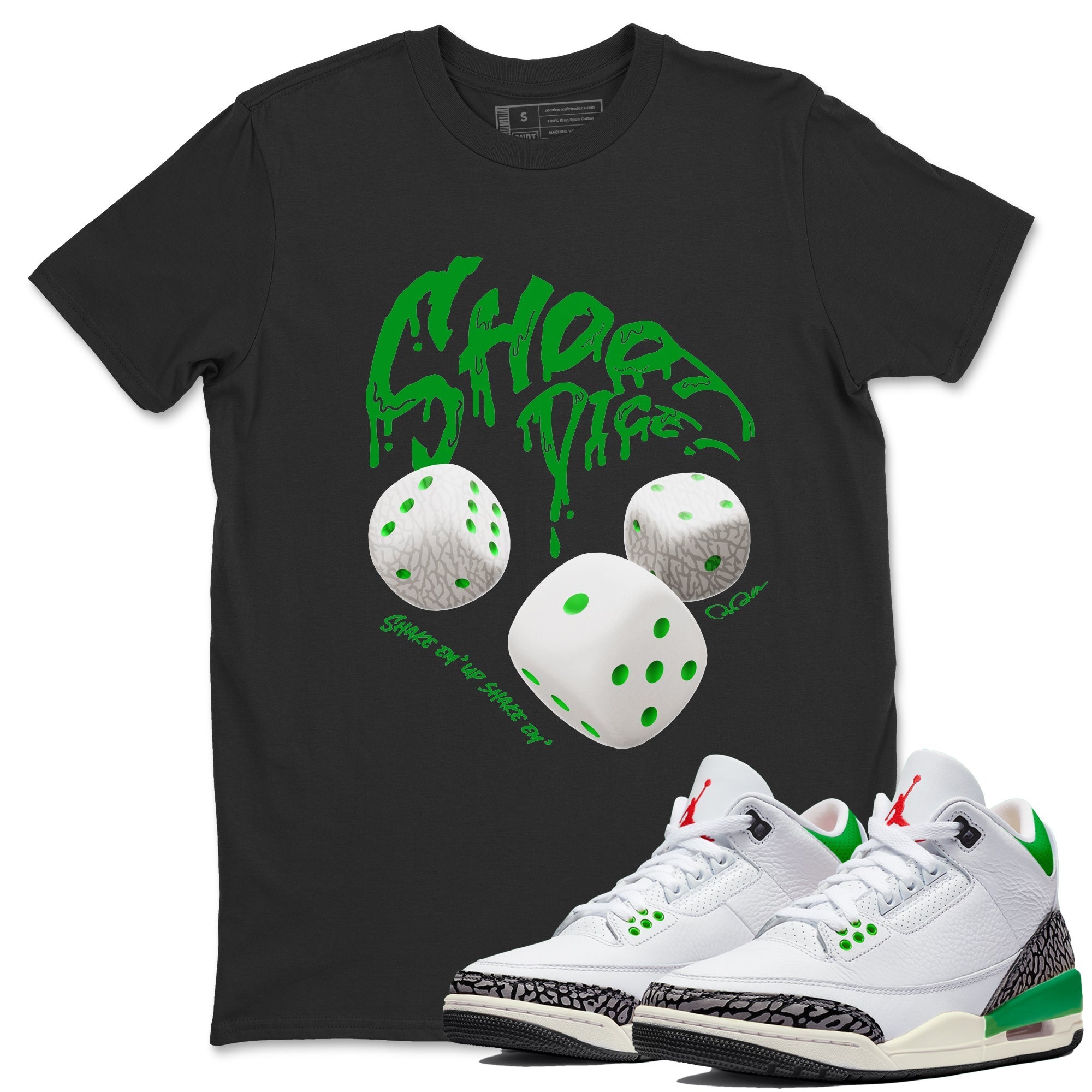 Shoot Dice Unisex Tops - Air Jordan 3 Lucky Green