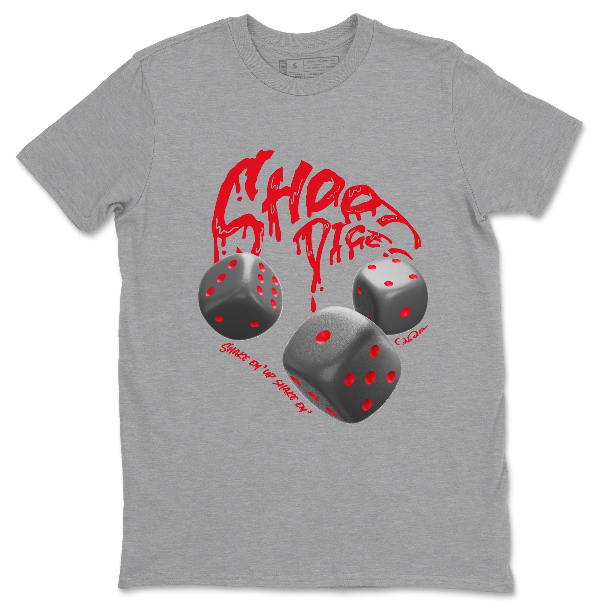 Shoot Dice snkmatch Tees - Air Jordan 4 Bred Reimagined