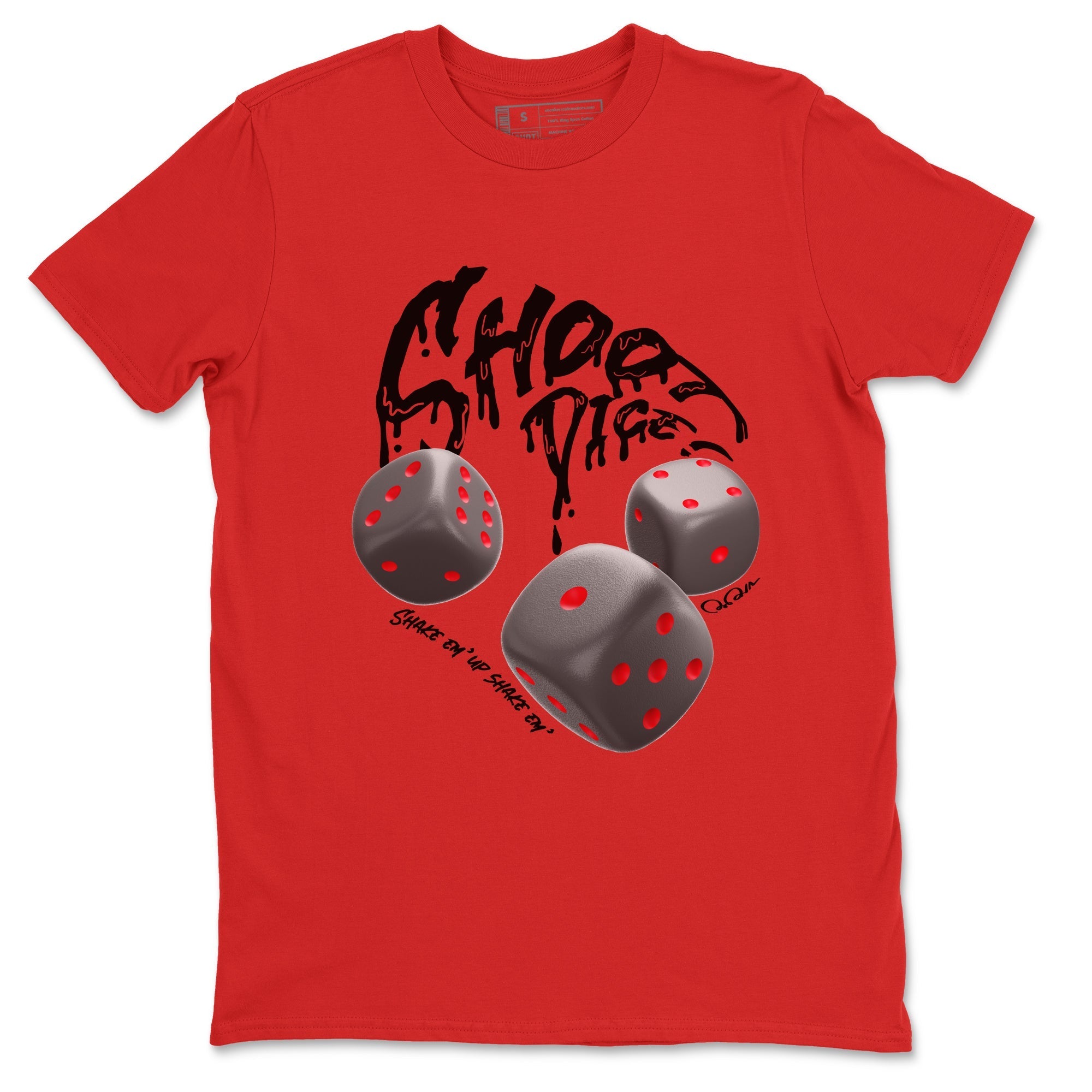 Shoot Dice snkmatch Tees - Air Jordan 4 Bred Reimagined