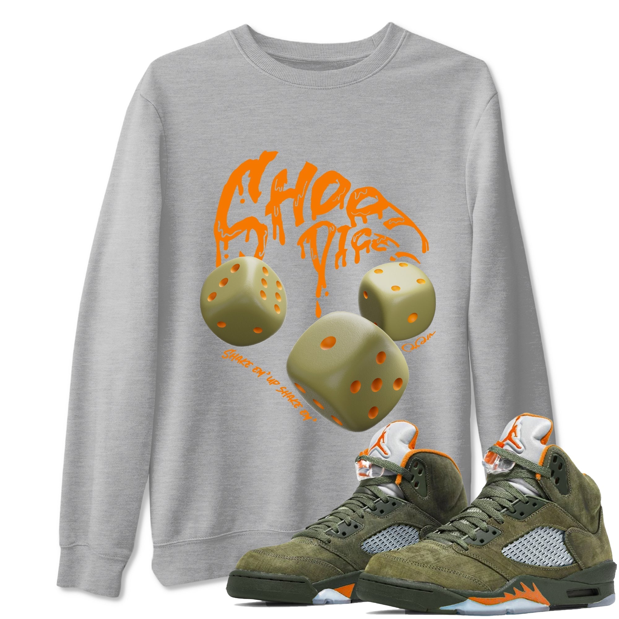 Shoot Dice snkmatch Tees - Air Jordan 5 Olive