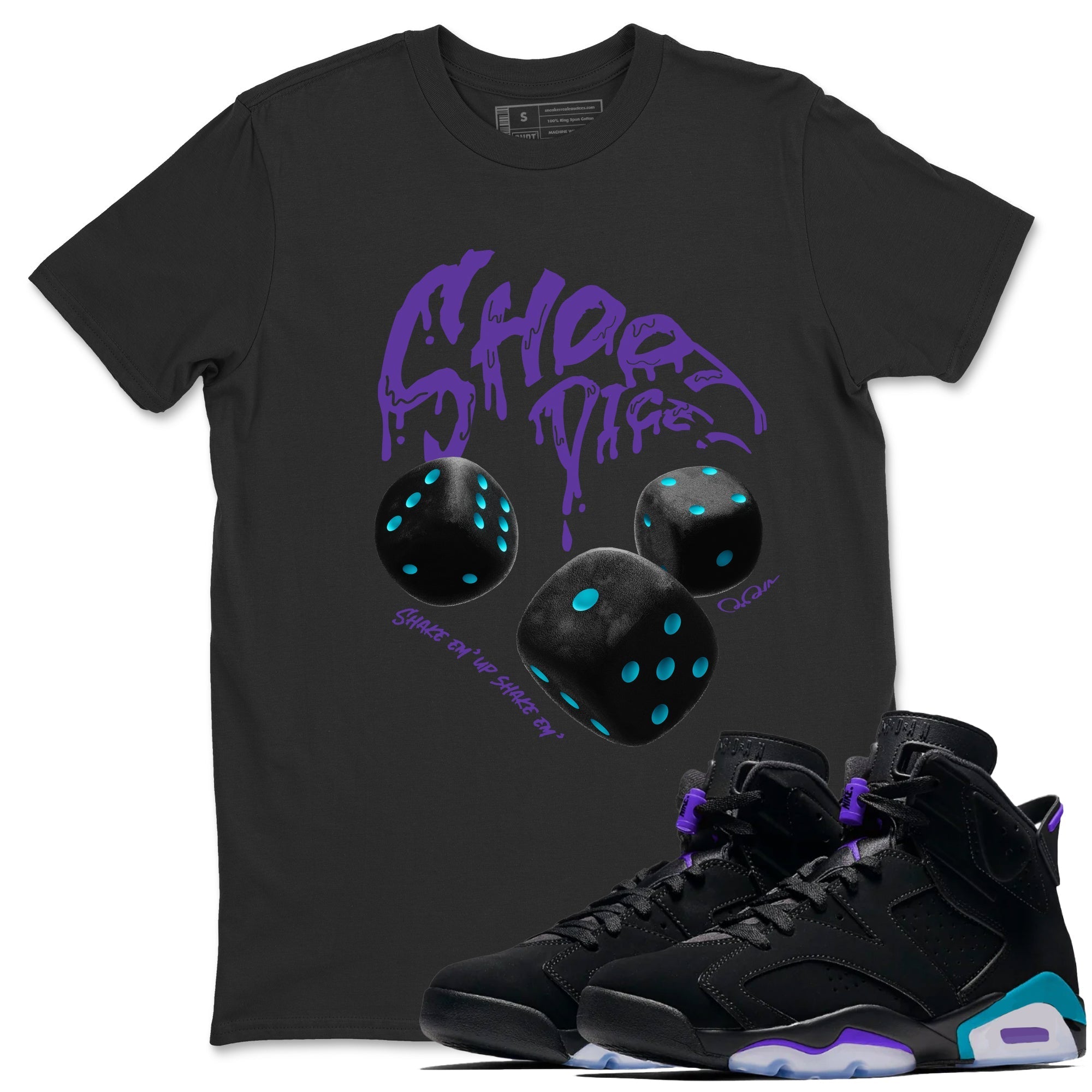Shoot Dice Unisex Tops - Air Jordan 6 Aqua