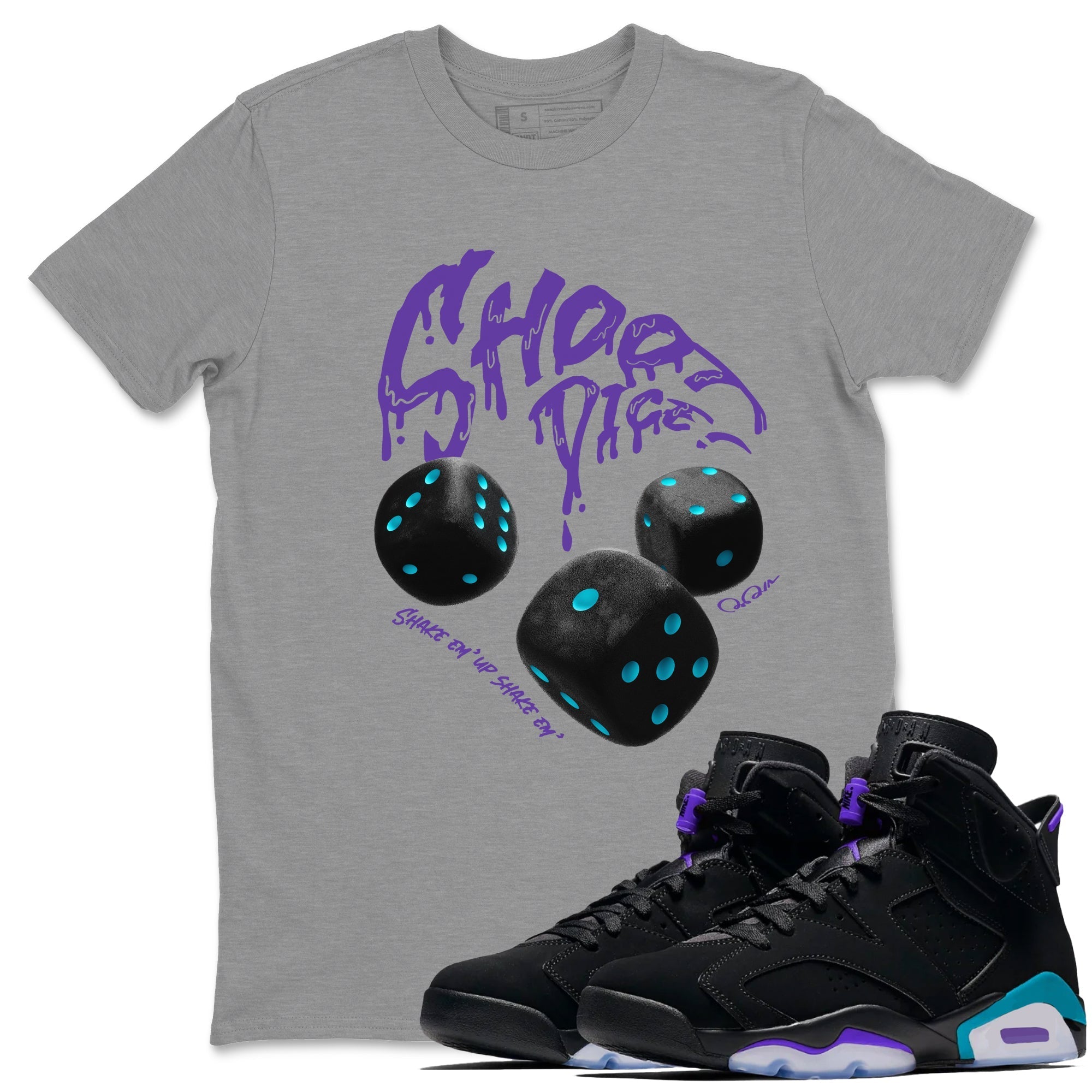 Shoot Dice Unisex Tops - Air Jordan 6 Aqua