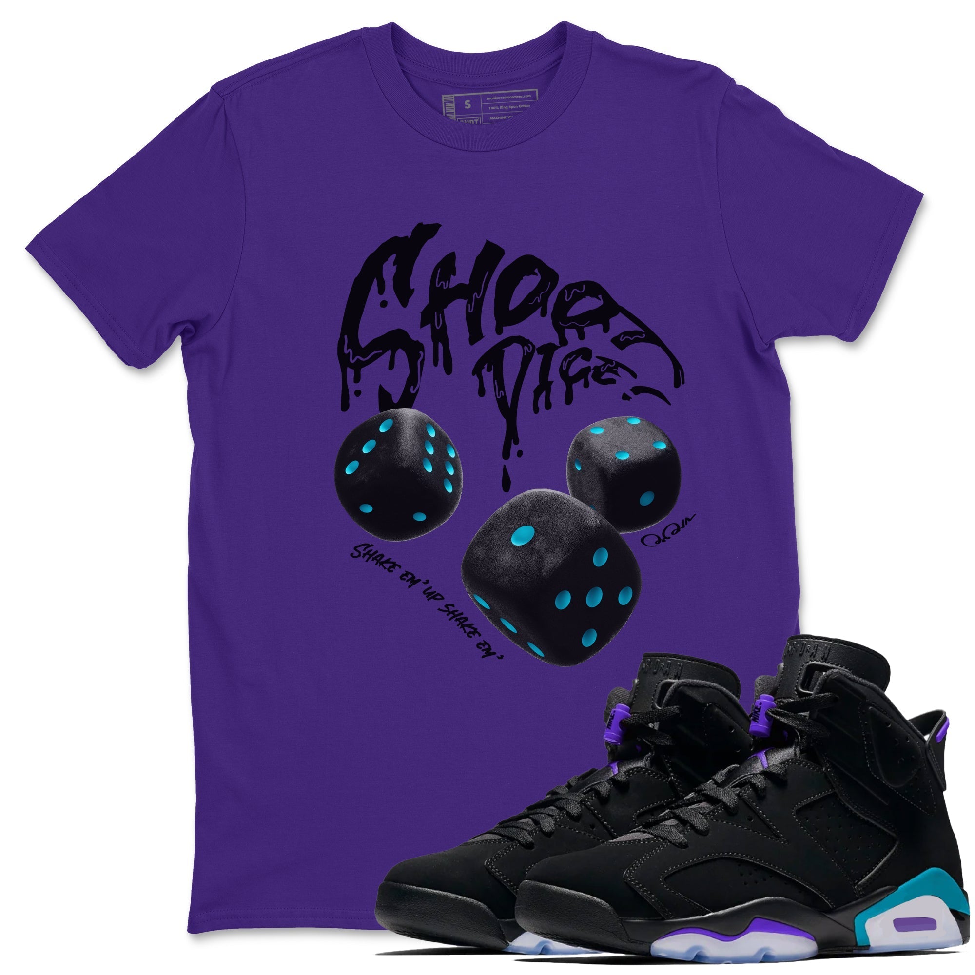 Shoot Dice Unisex Tops - Air Jordan 6 Aqua