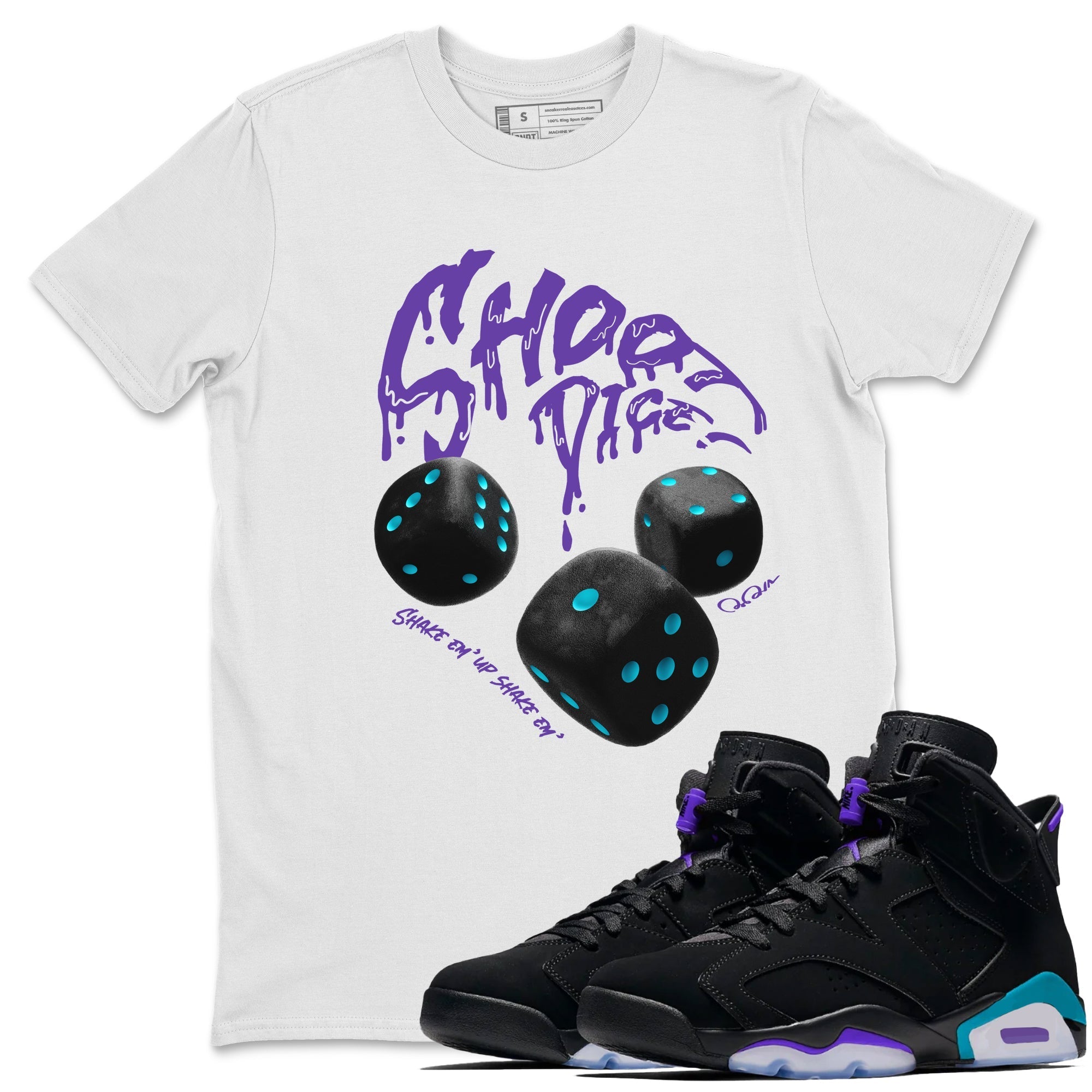 Shoot Dice Unisex Tops - Air Jordan 6 Aqua