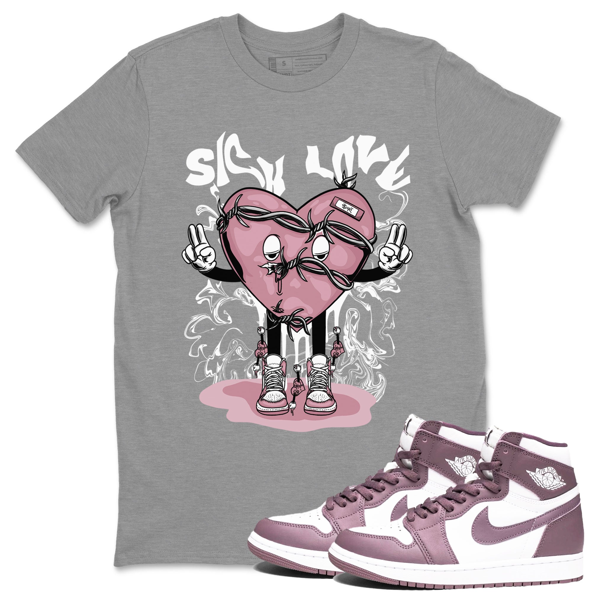 Sick Love snkmatch Tee - Air Jordan 1 Mauve