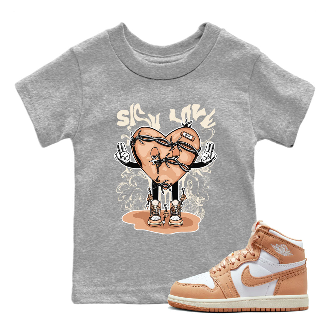Sick Love snkmatch Tee Kids - Air Jordan 1 Praline