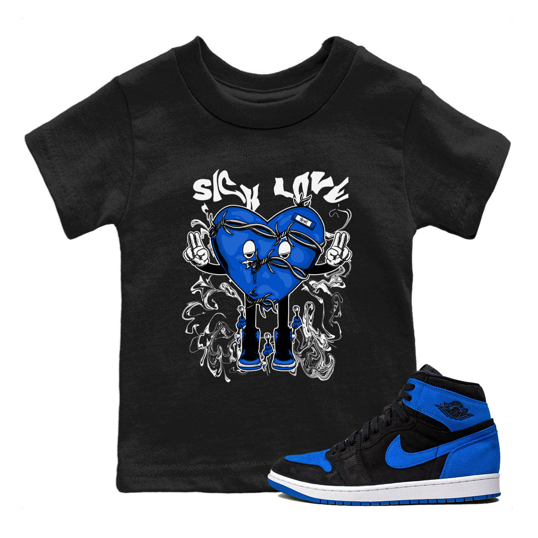 Sick Love snkmatch Tee Kids - Air Jordan 1 Royal Reimagined