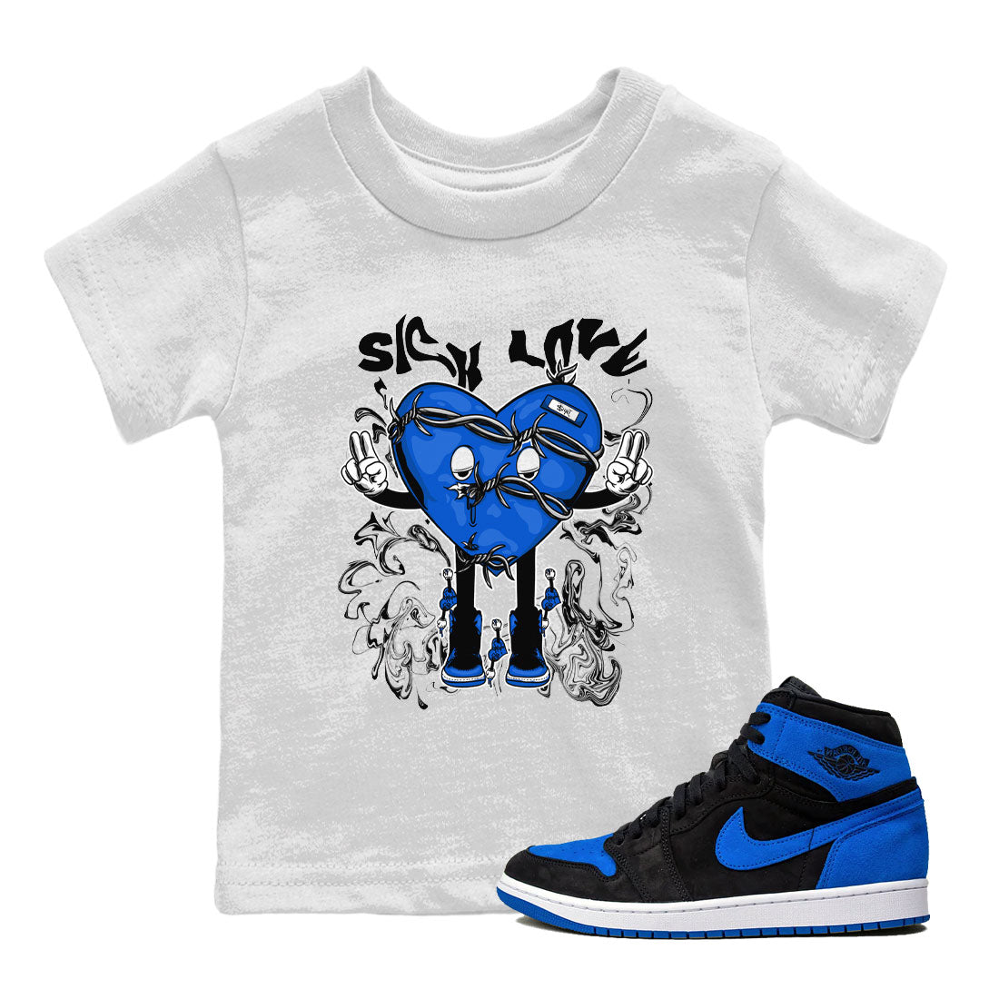 Sick Love snkmatch Tee Kids - Air Jordan 1 Royal Reimagined