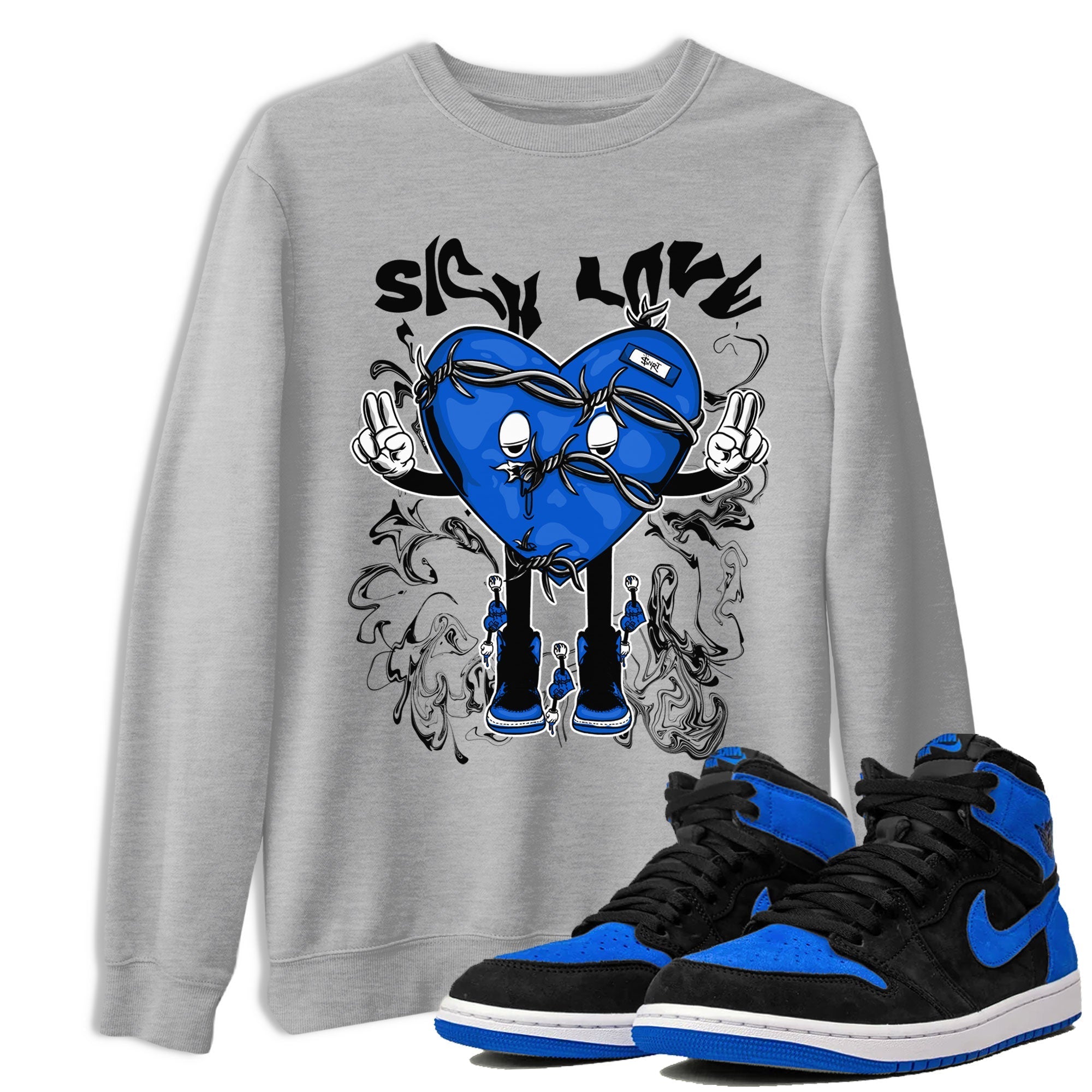 Sick Love snkmatch Tee - Air Jordan 1 Royal Reimagined