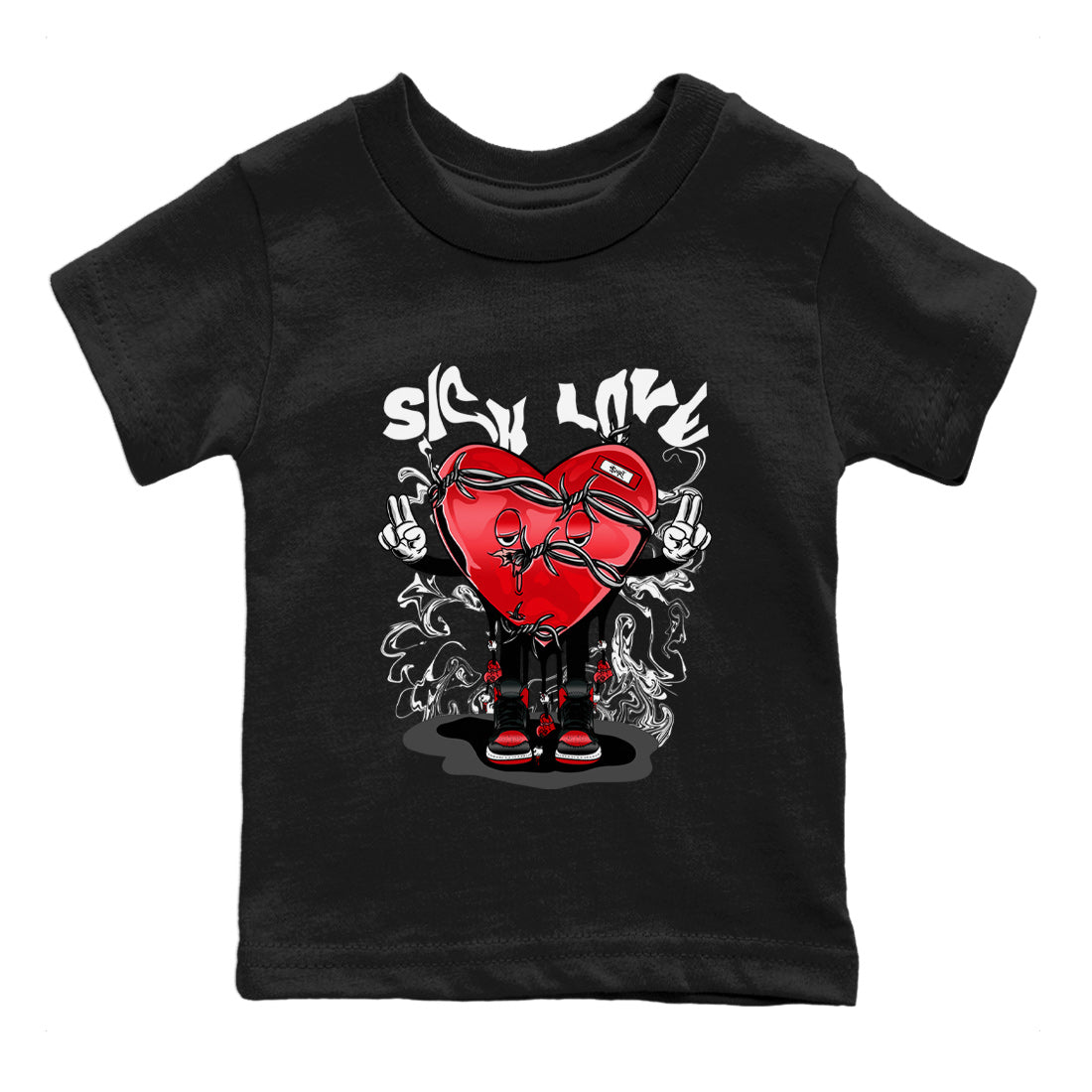 Sick Love Kids Tops - Air Jordan 1 Satin Bred