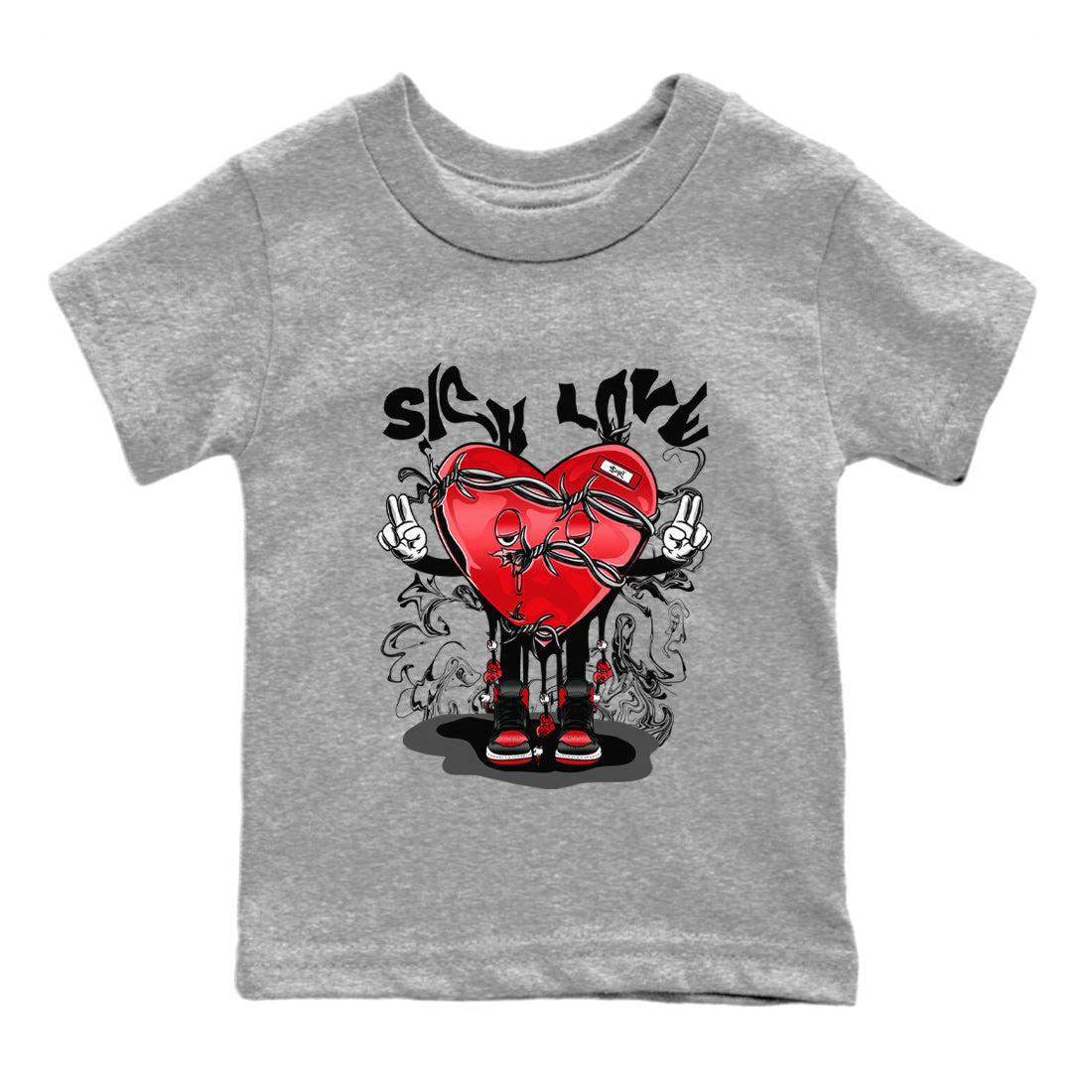 Sick Love Kids Tops - Air Jordan 1 Satin Bred