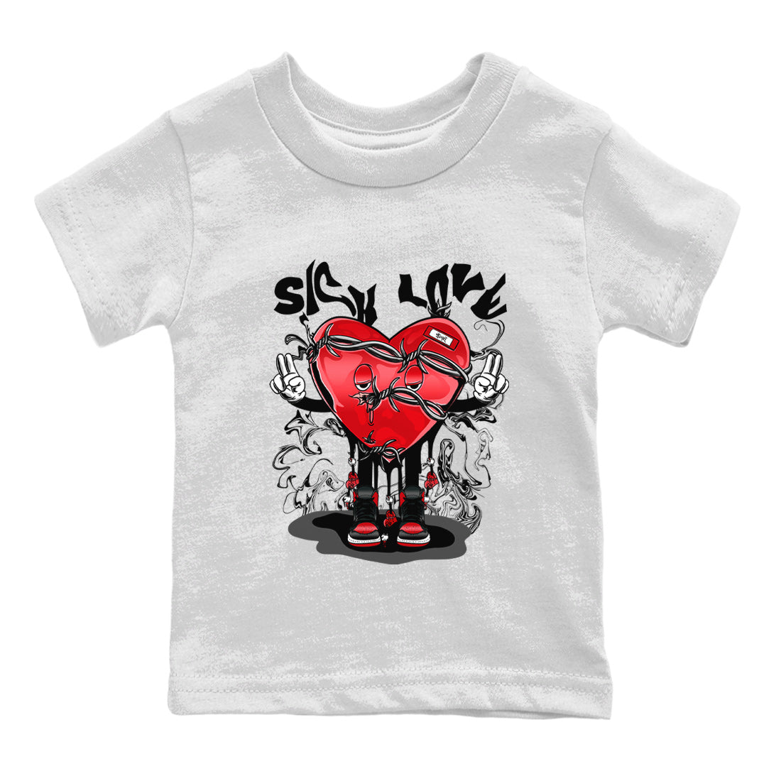 Sick Love Kids Tops - Air Jordan 1 Satin Bred