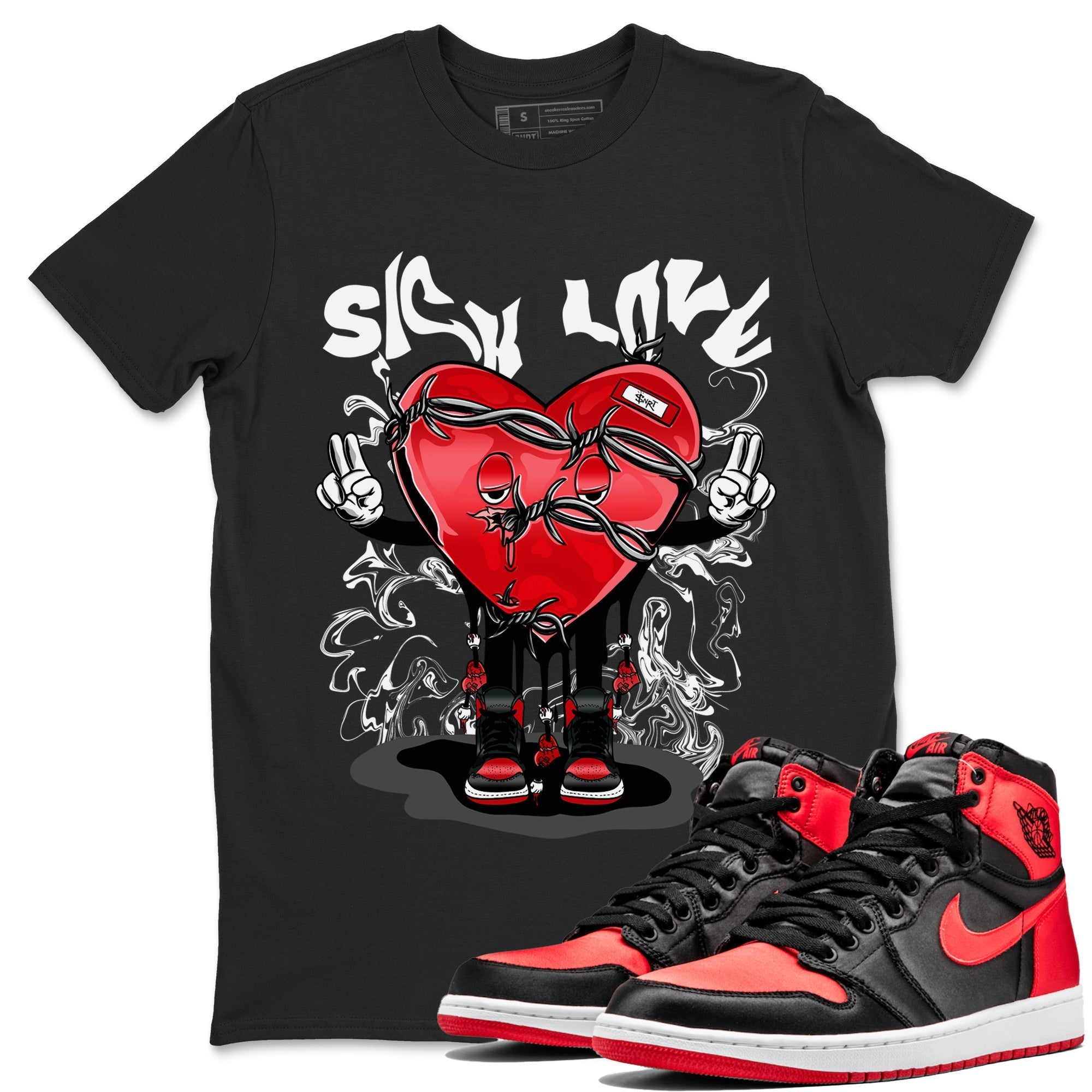 Sick Love Unisex Tops - Air Jordan 1 Satin Bred