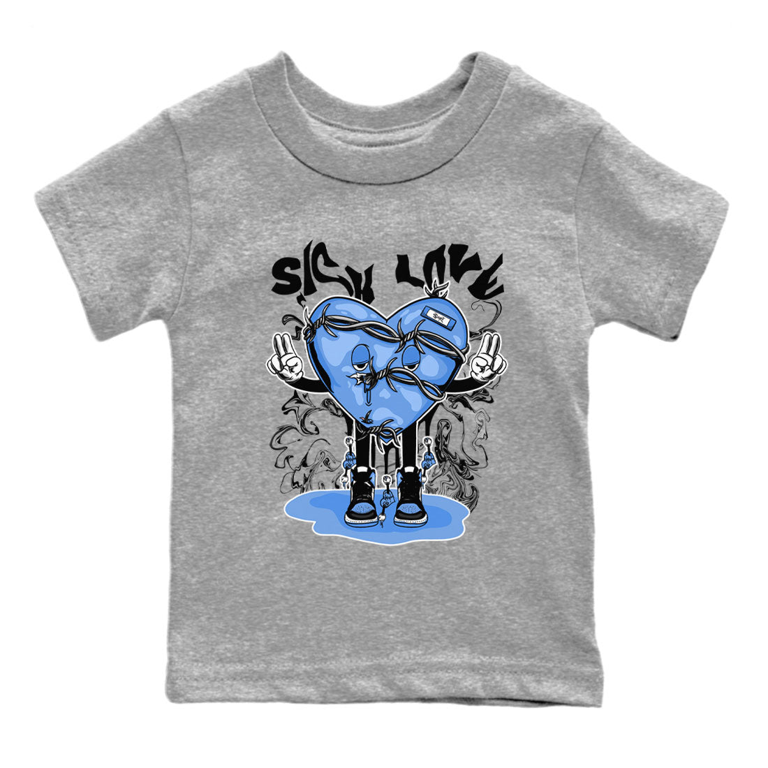 Sick Love snkmatch Tee Kids - Air Jordan 1 UNC Toe