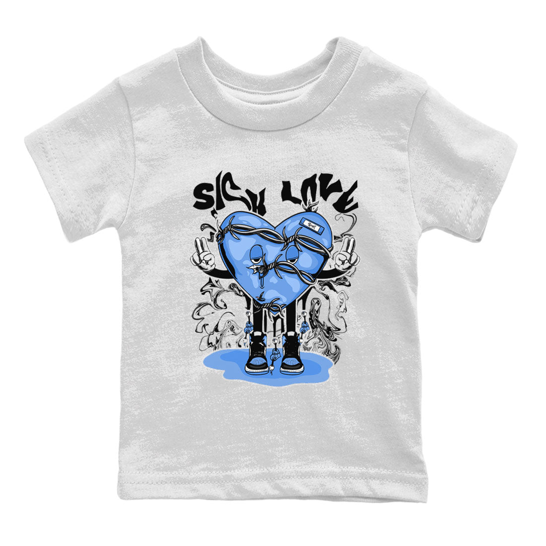 Sick Love snkmatch Tee Kids - Air Jordan 1 UNC Toe