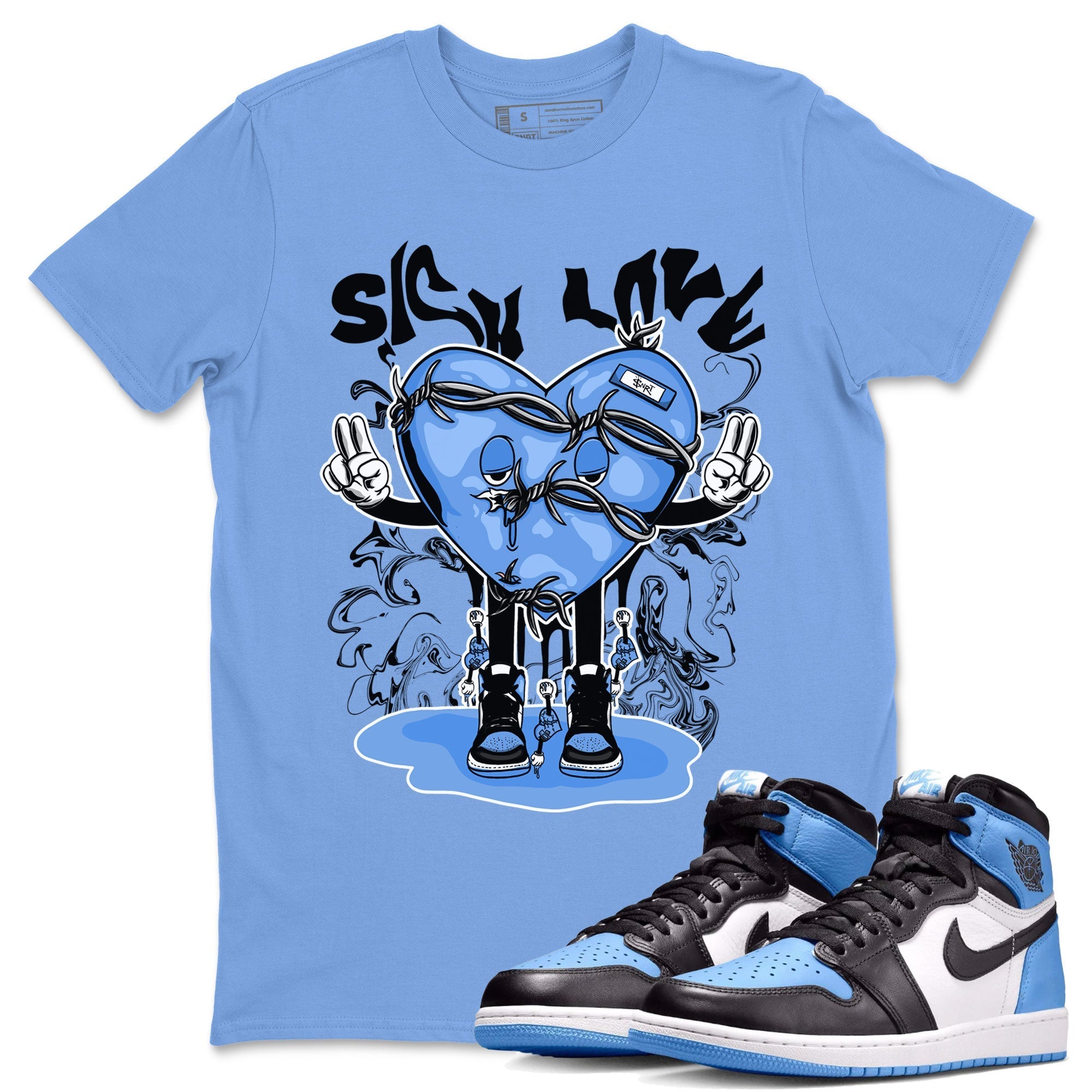Sick Love snkmatch Tee - Air Jordan 1 UNC Toe