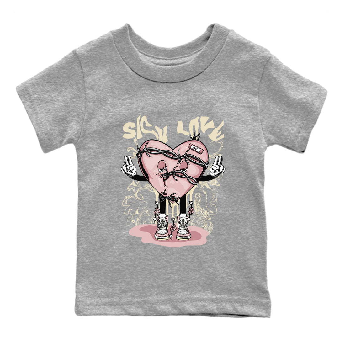 Sick Love Kids Tops - Air Jordan 1 Washed Pink
