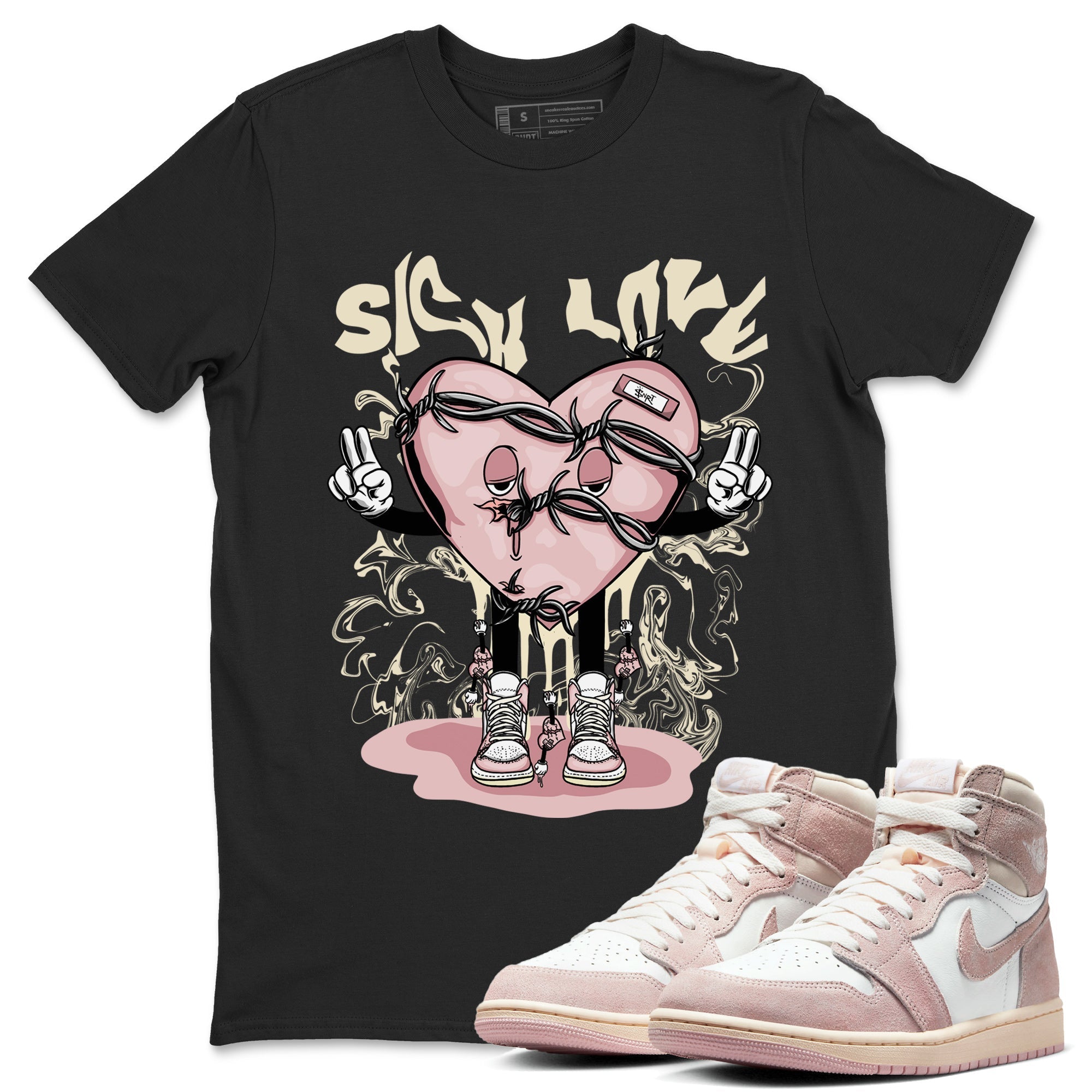 Sick Love Unisex Tops - Air Jordan 1 Washed Pink