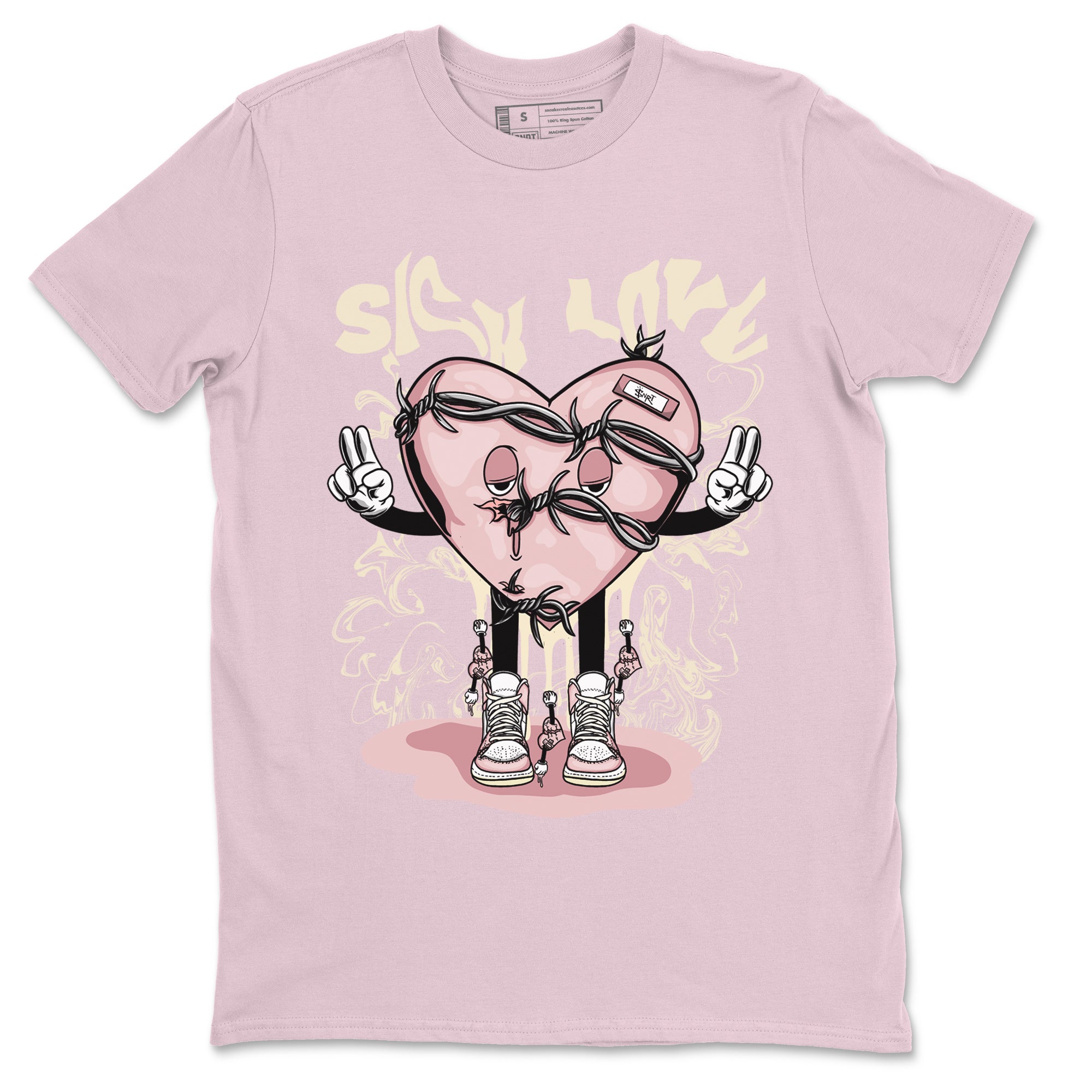 Sick Love Unisex Tops - Air Jordan 1 Washed Pink