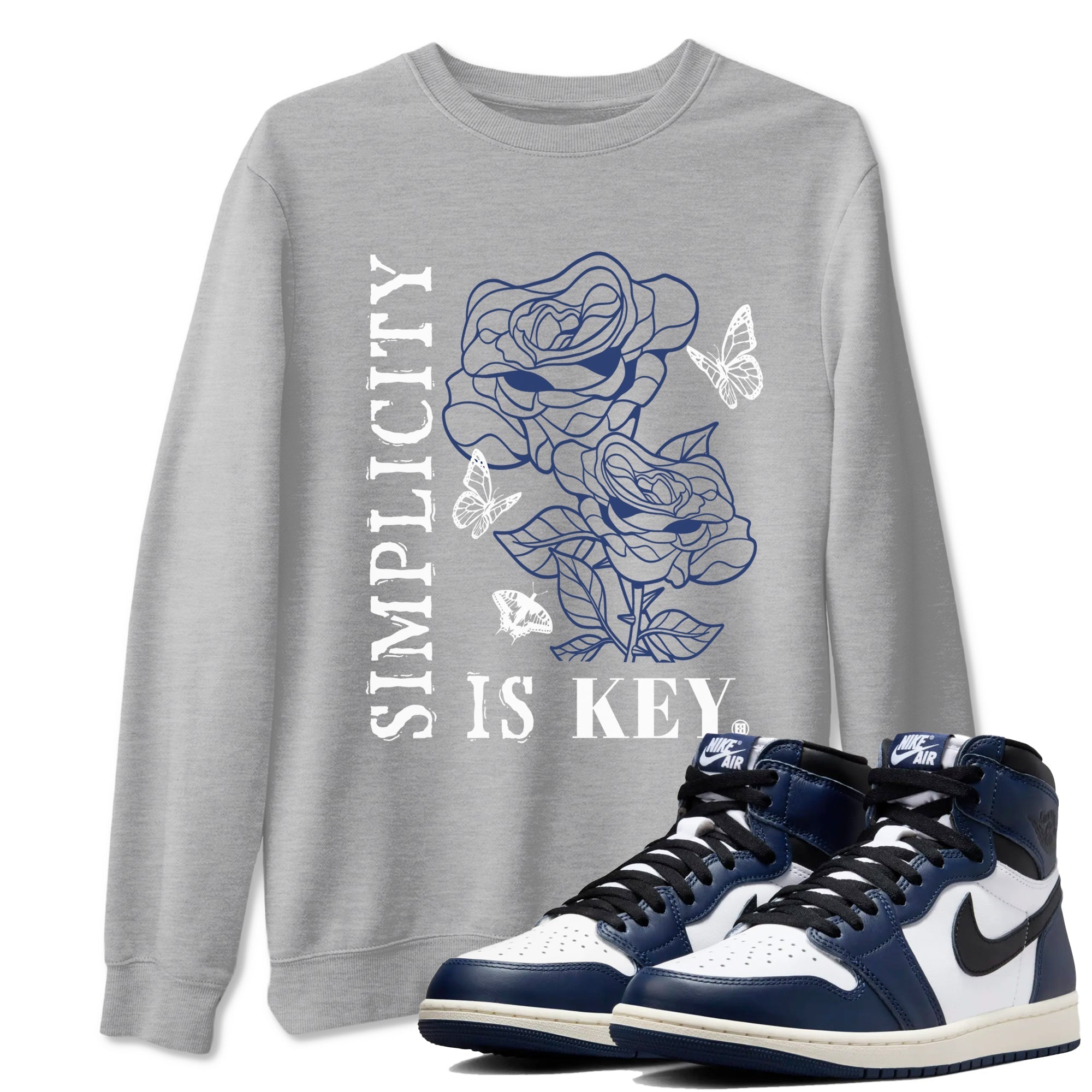 Simplicity Is Key snkmatch Tees - Air Jordan 1 Midnight Navy
