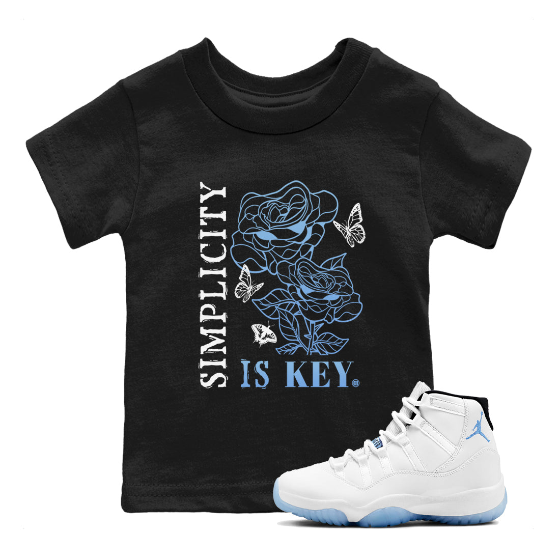 Simplicity Is Key snkmatch Tees Kids - Air Jordan 11 Legend Blue