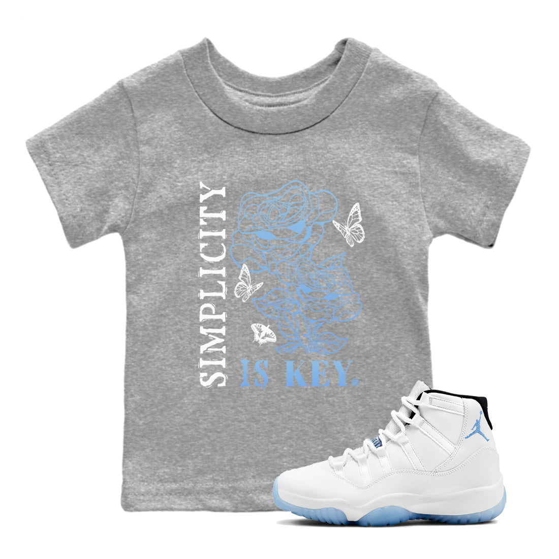 Simplicity Is Key snkmatch Tees Kids - Air Jordan 11 Legend Blue