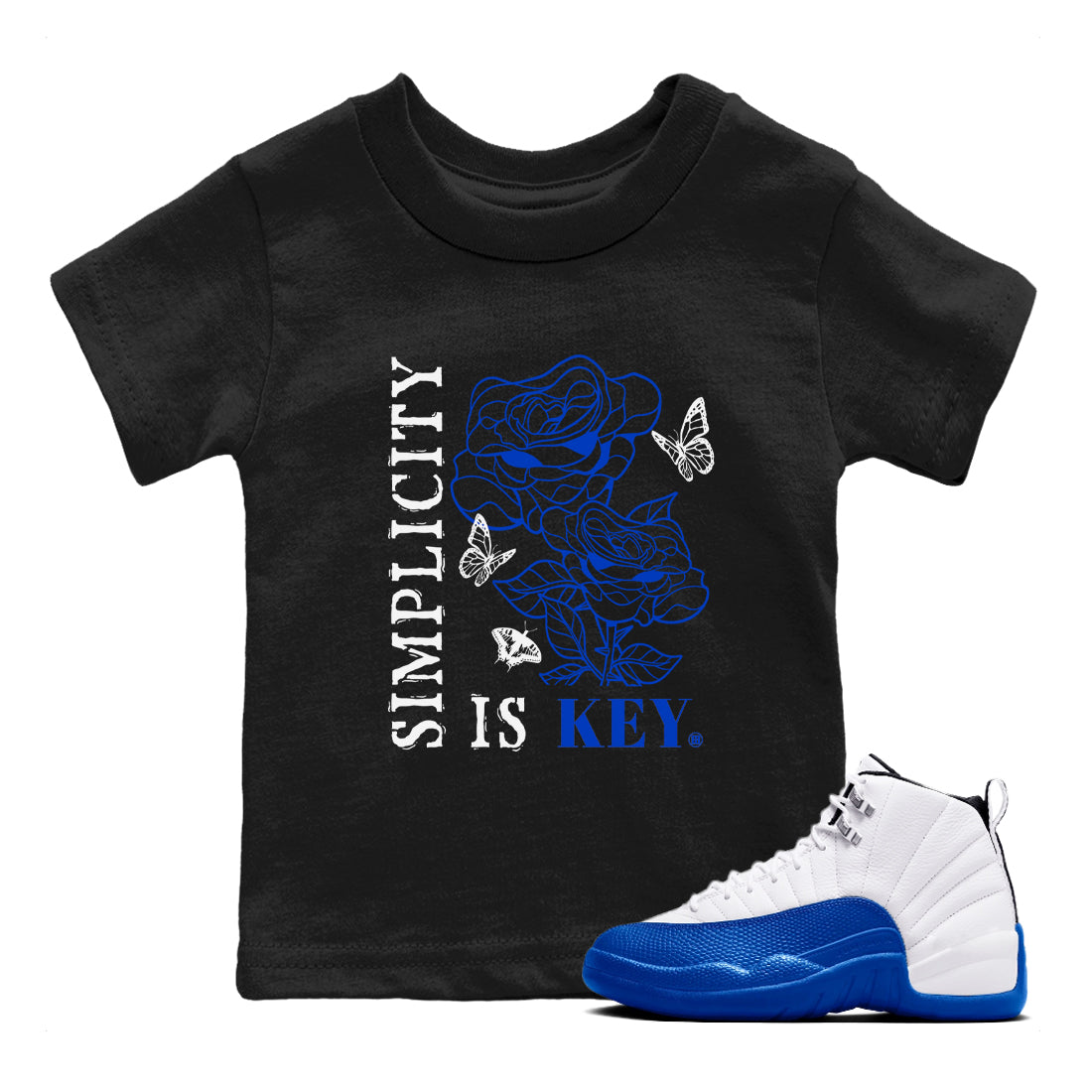 Simplicity Is Key snkmatch Tees Kids - Air Jordan 12 Blueberry