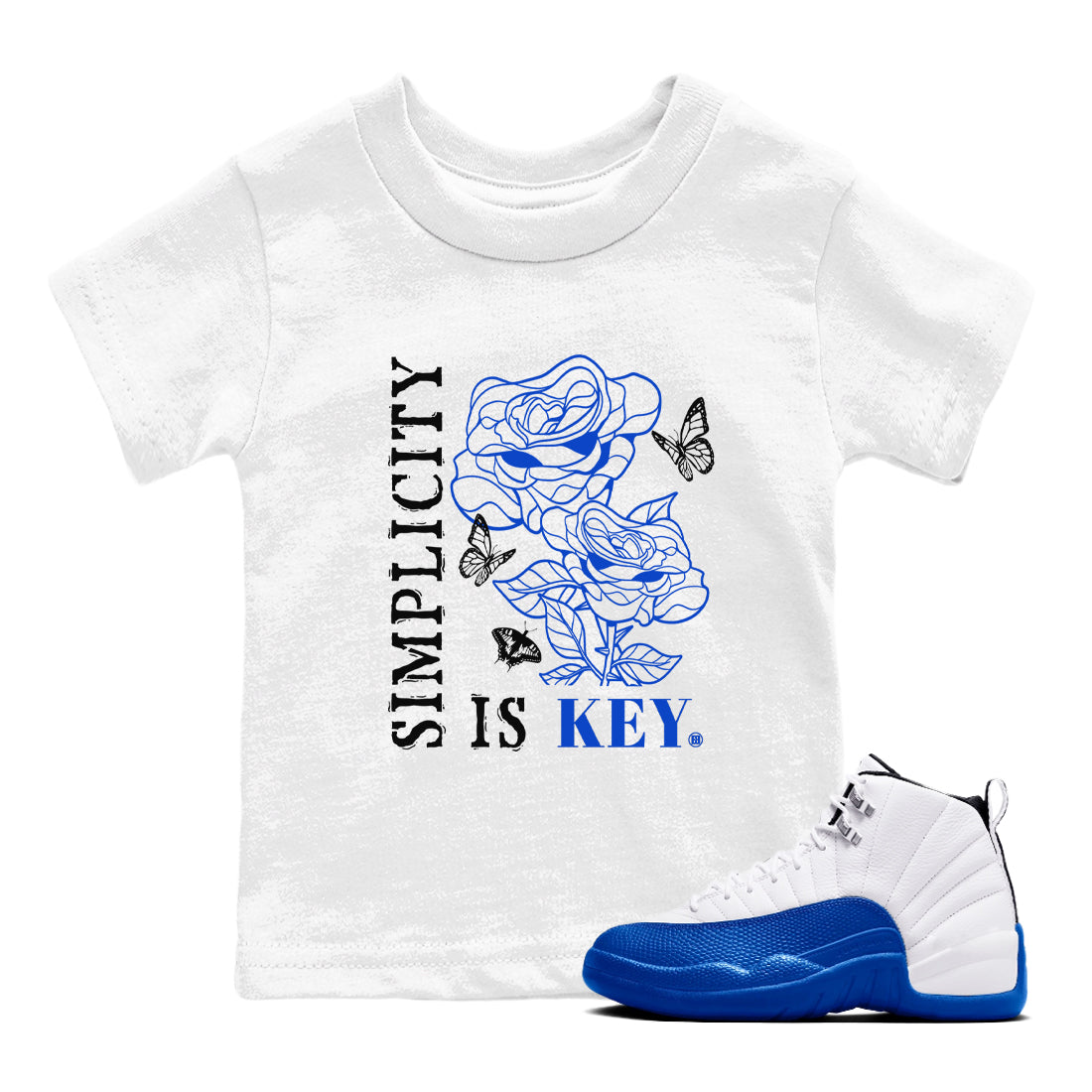 Simplicity Is Key snkmatch Tees Kids - Air Jordan 12 Blueberry