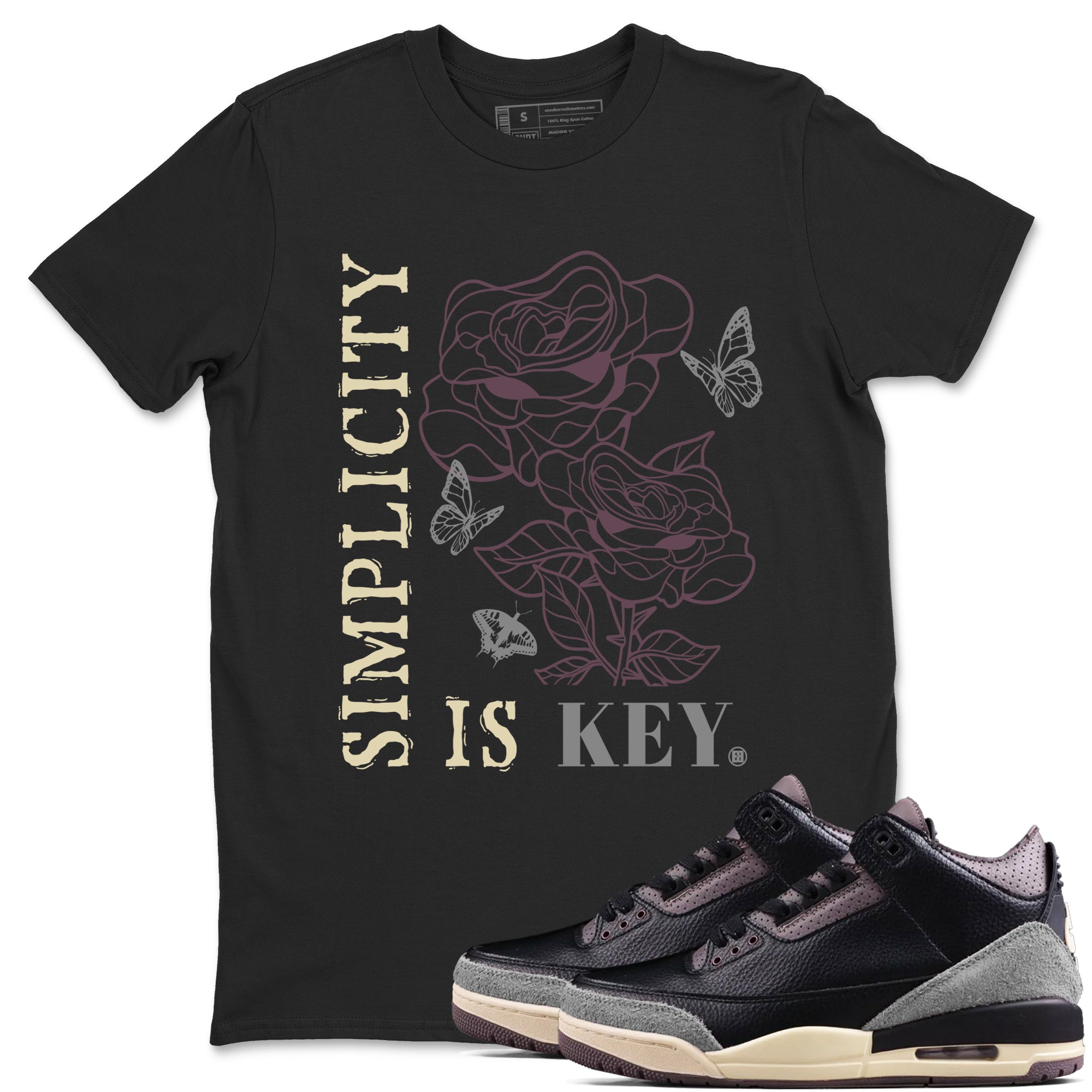Simplicity Is Key snkmatch Tees - Air Jordan 3 A Ma Maniere x Black