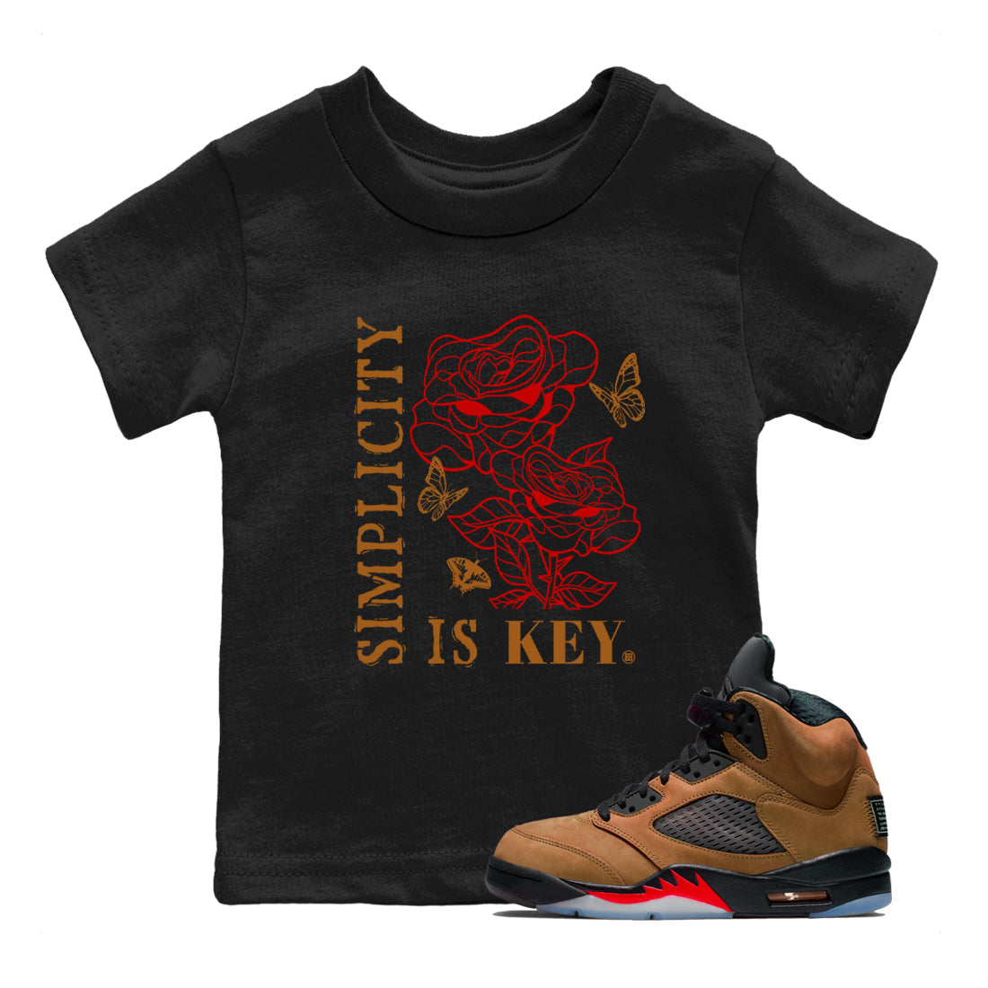 Simplicity Is Key snkmatch Tees Kids - Air Jordan 5 Archaeo Brown