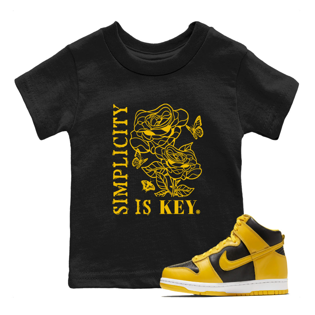 Simplicity Is Key snkmatch Tees Kids - Dunk High Pollen