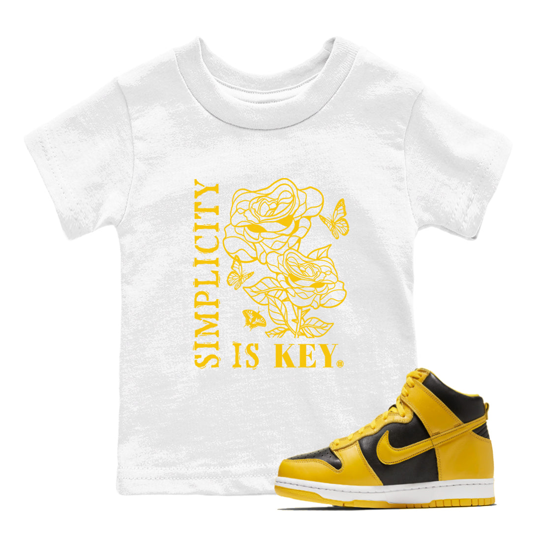 Simplicity Is Key snkmatch Tees Kids - Dunk High Pollen
