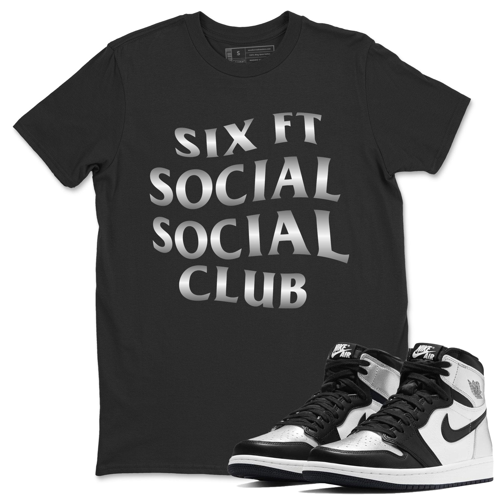 Six FT Social Club Unisex Tops - Air Jordan 1 Silver Toe