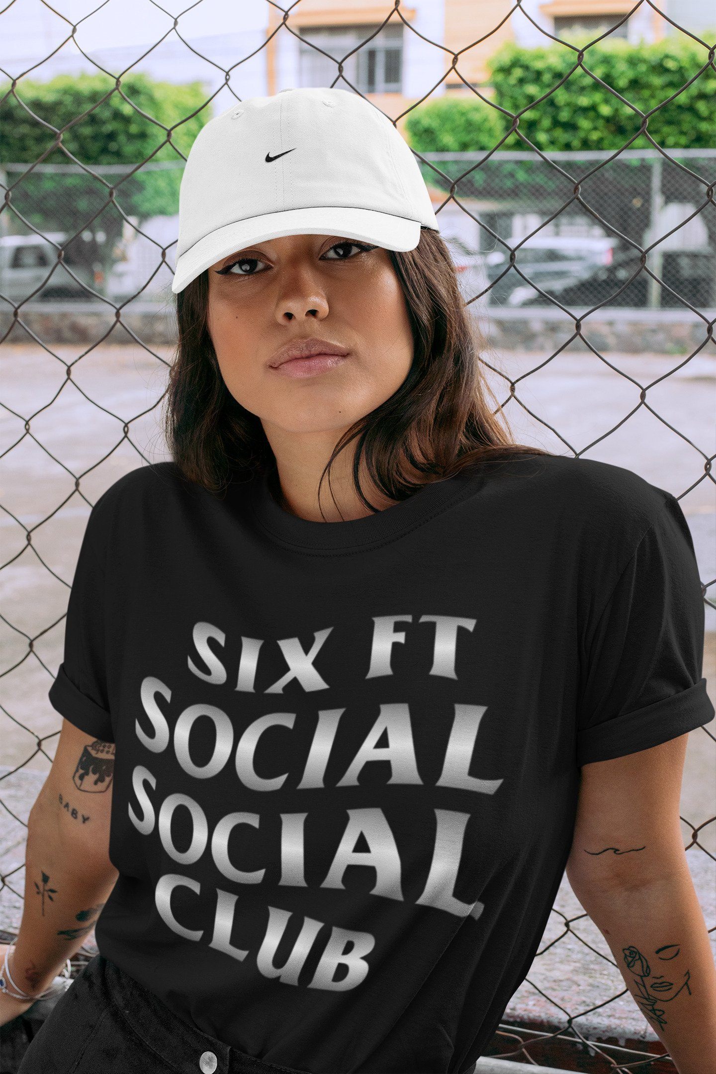 Six FT Social Club Unisex Tops - Air Jordan 1 Silver Toe
