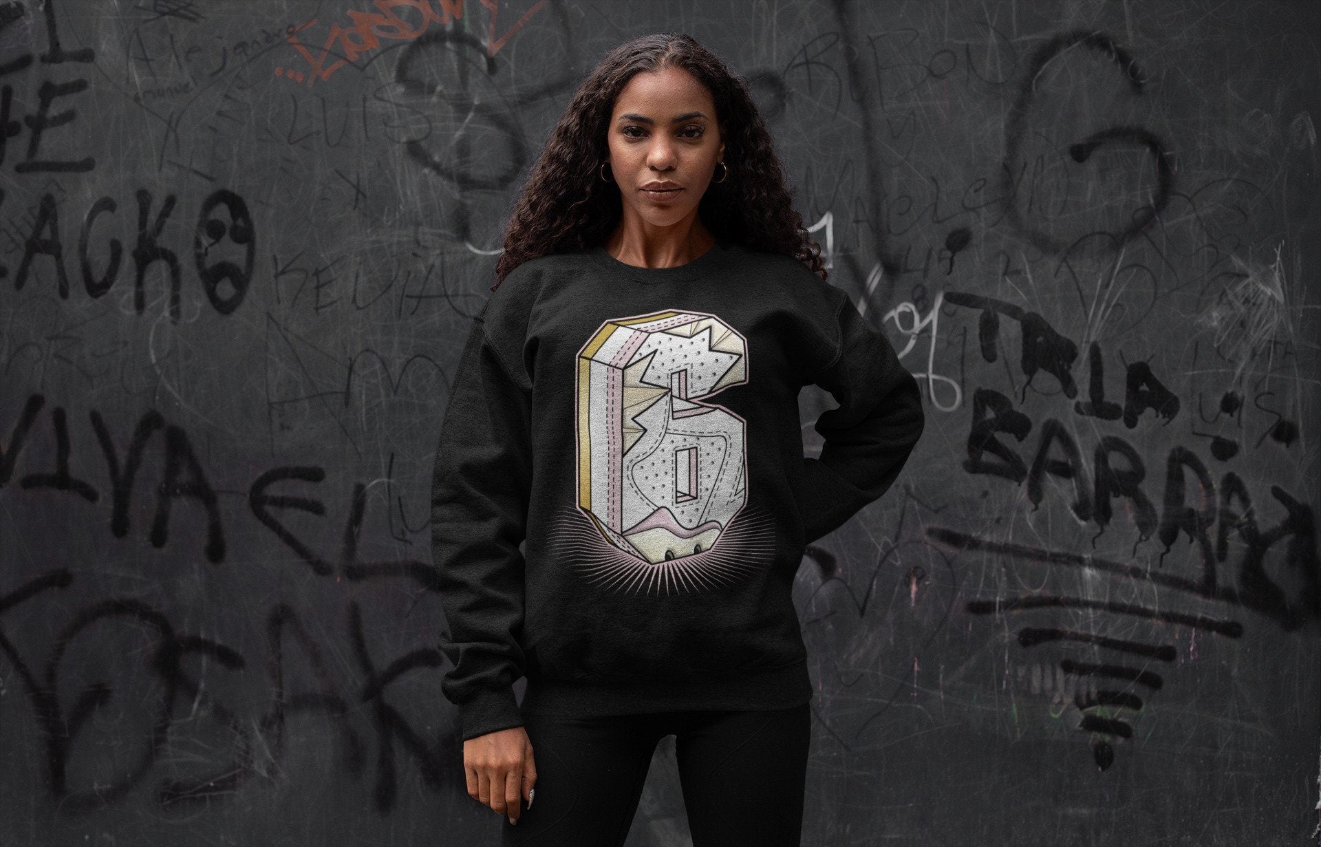 Six Statue Unisex Tops - Air Jordan 6 Gold Hoops